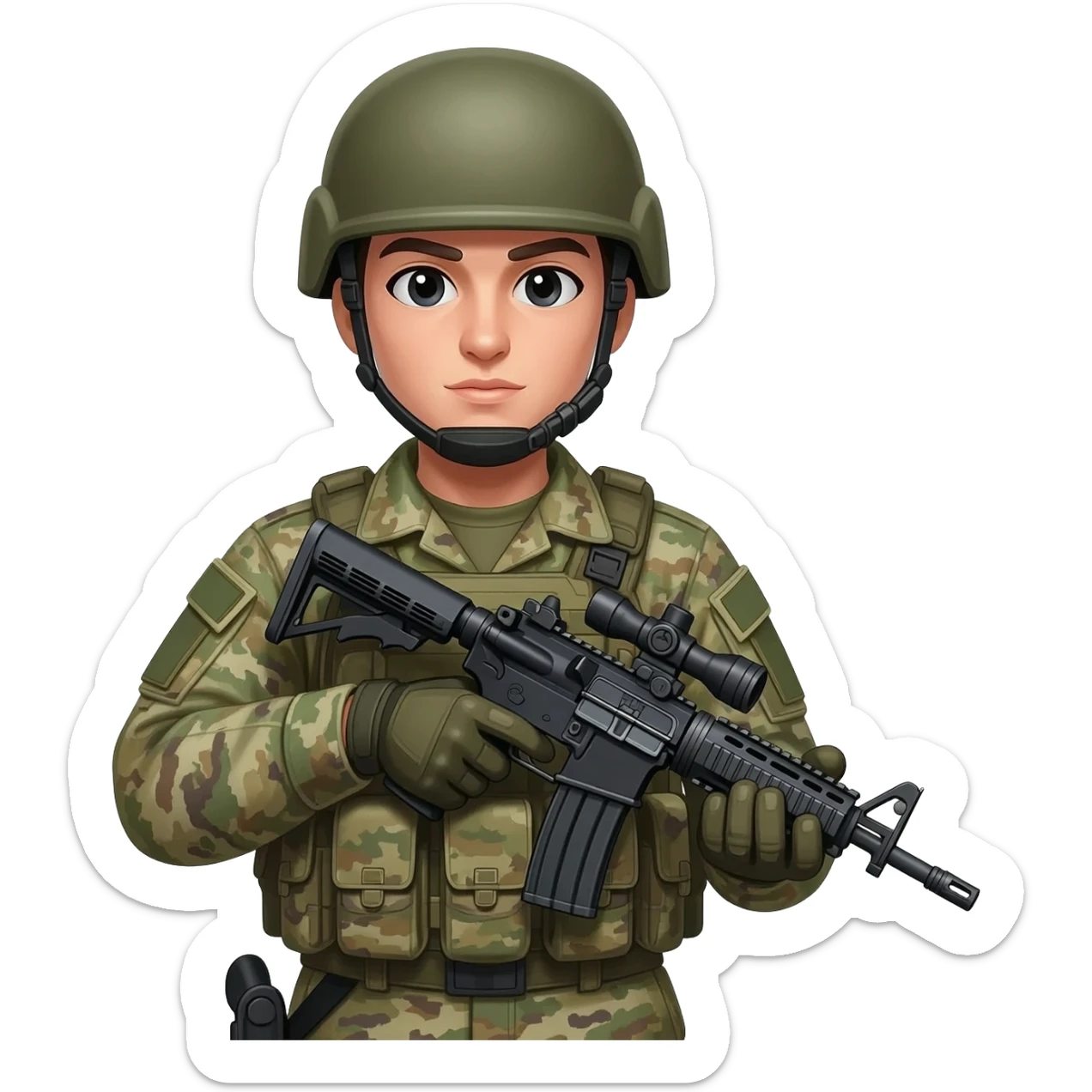 assault rifle sniper military theme hunter sticker