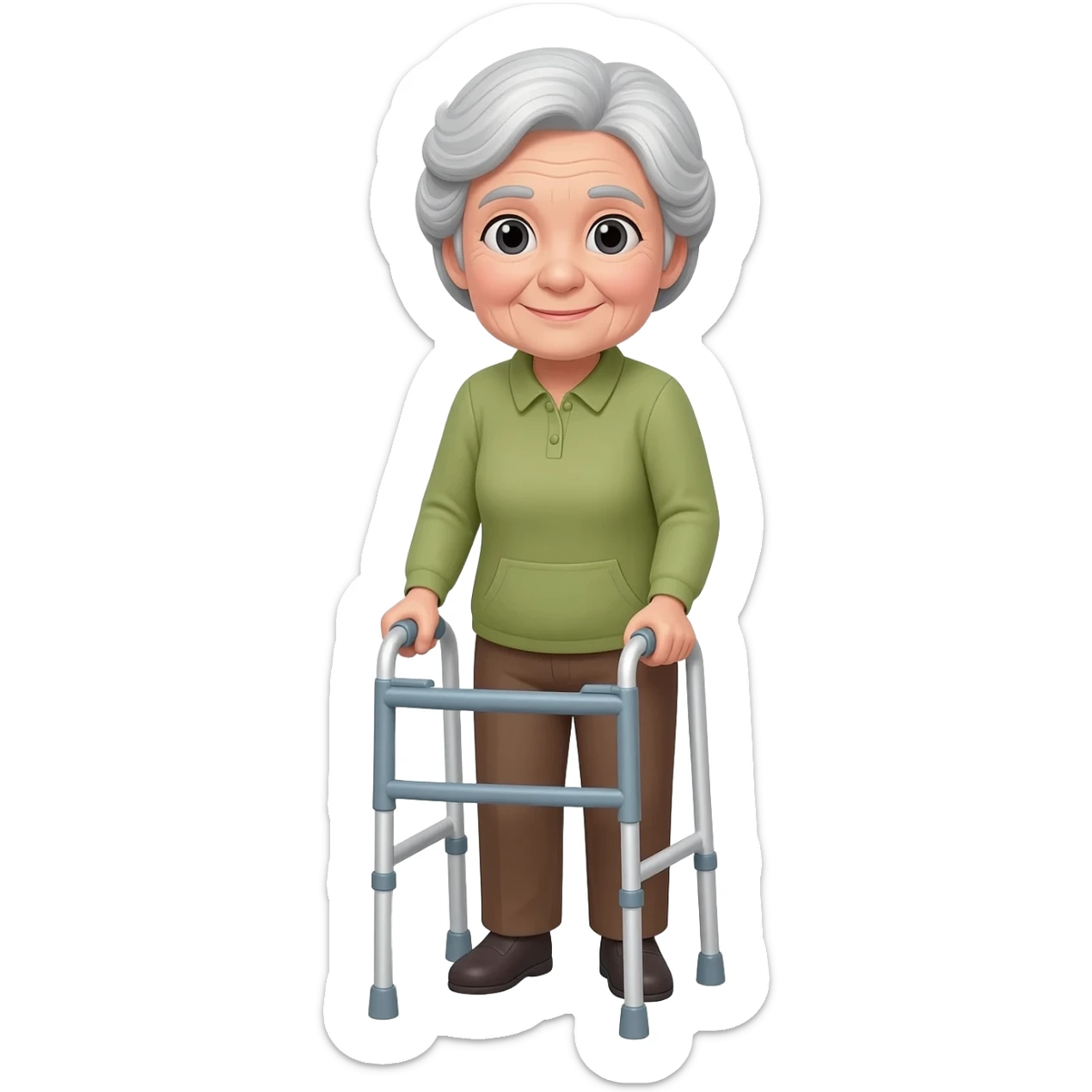Grandma walking frame sticker