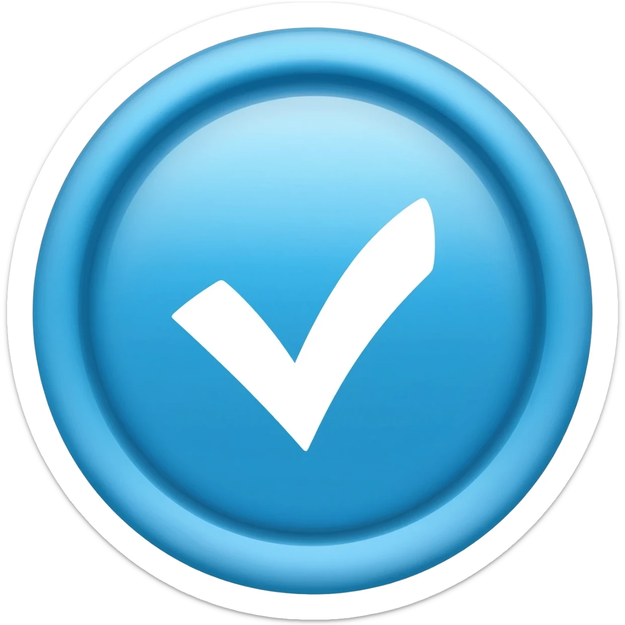 emoji version of the blue verification badge sticker