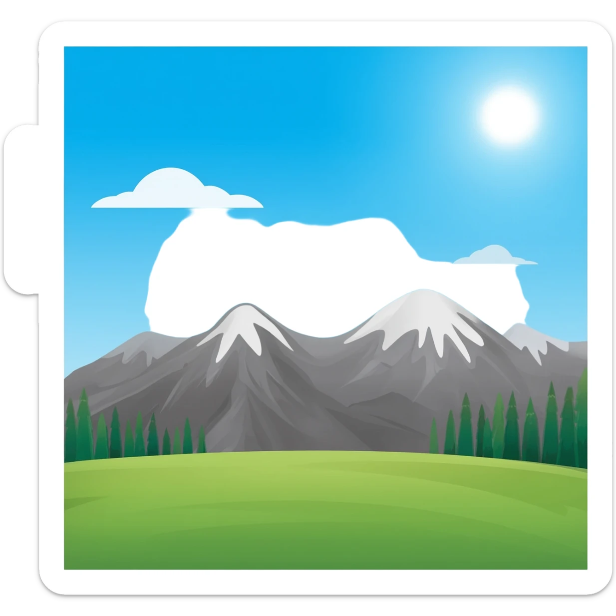 a big Walking Mountain sticker