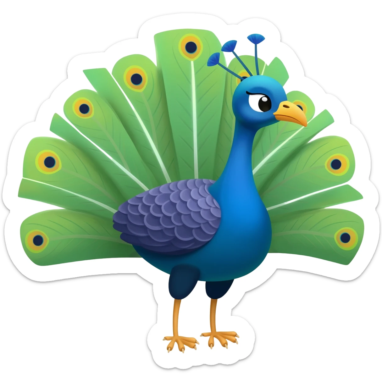 Peacock sticker