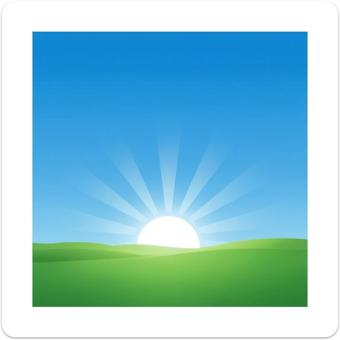 sun rays coming from the center sticker