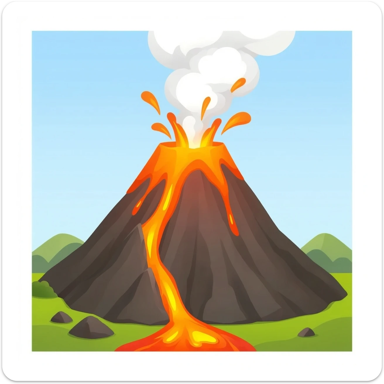 volcano sticker