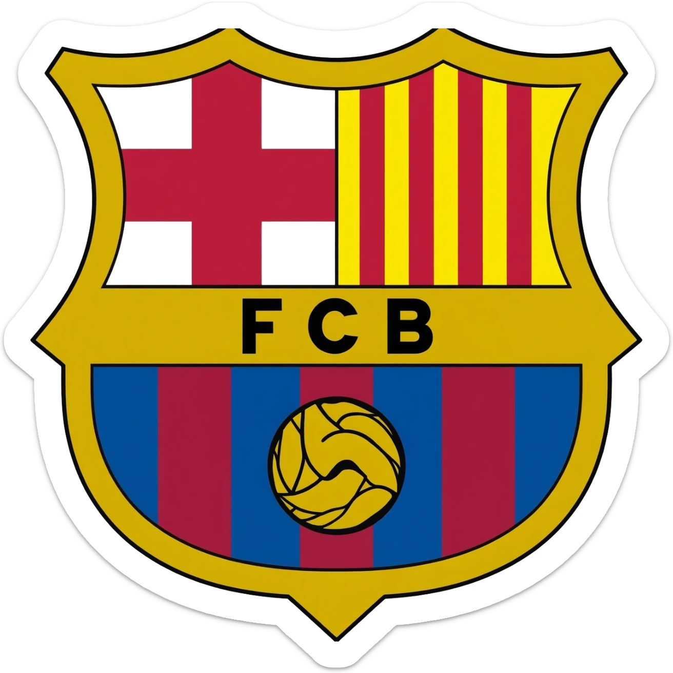 Barcelona badge sticker