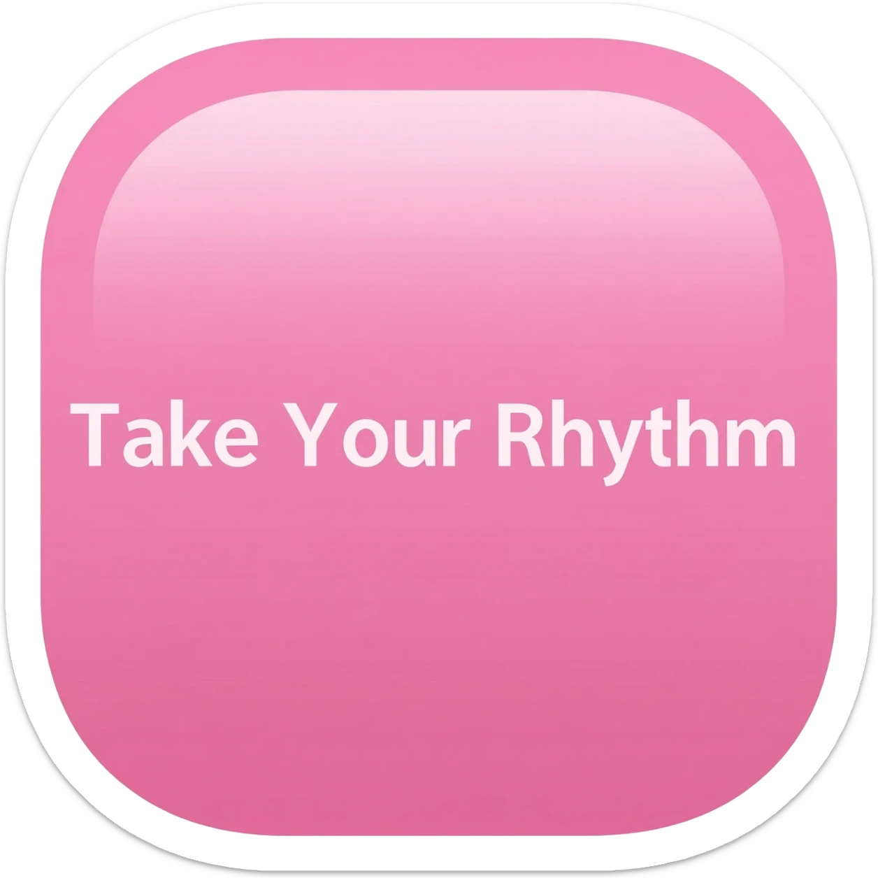 Icône Prendre son rythme. Pink aesthetic sticker