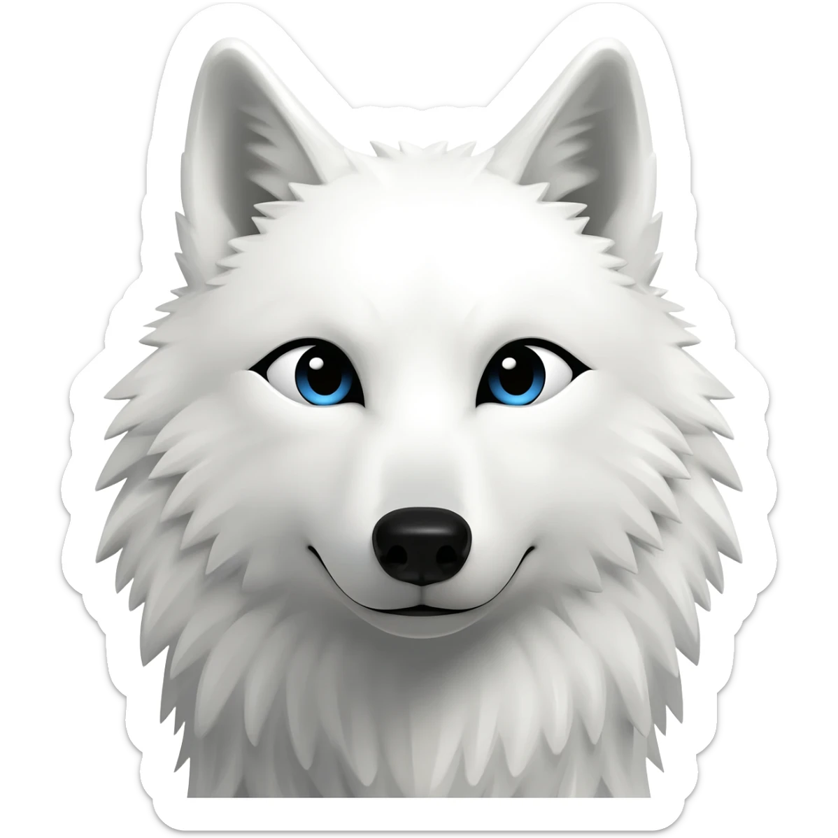 white wolf sticker