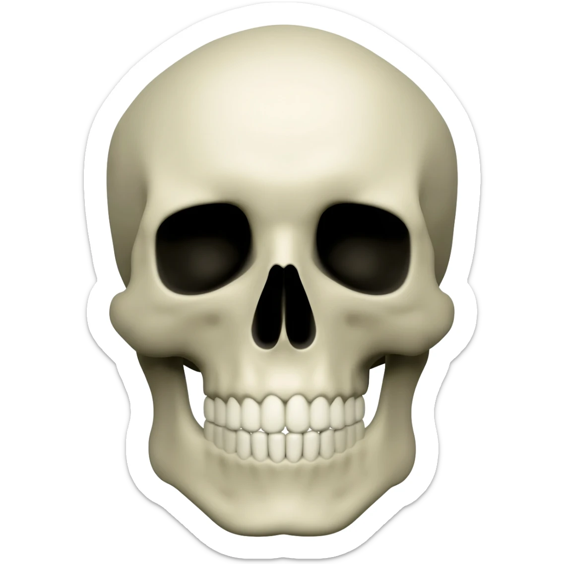 Skull face sticker