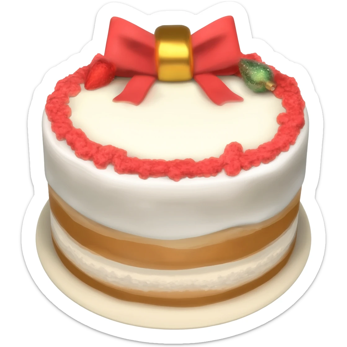 holiday cake sticker