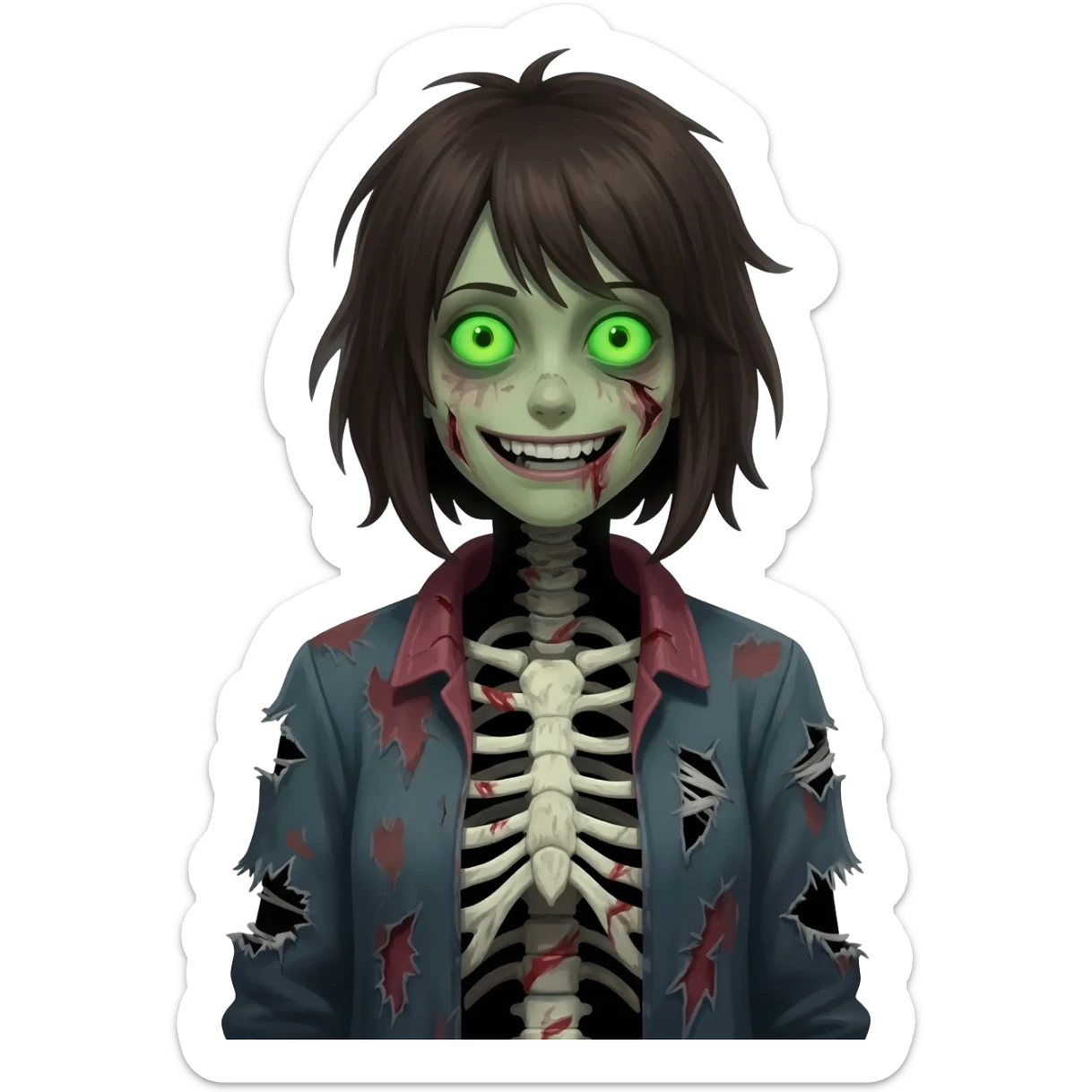 zombie girl sticker