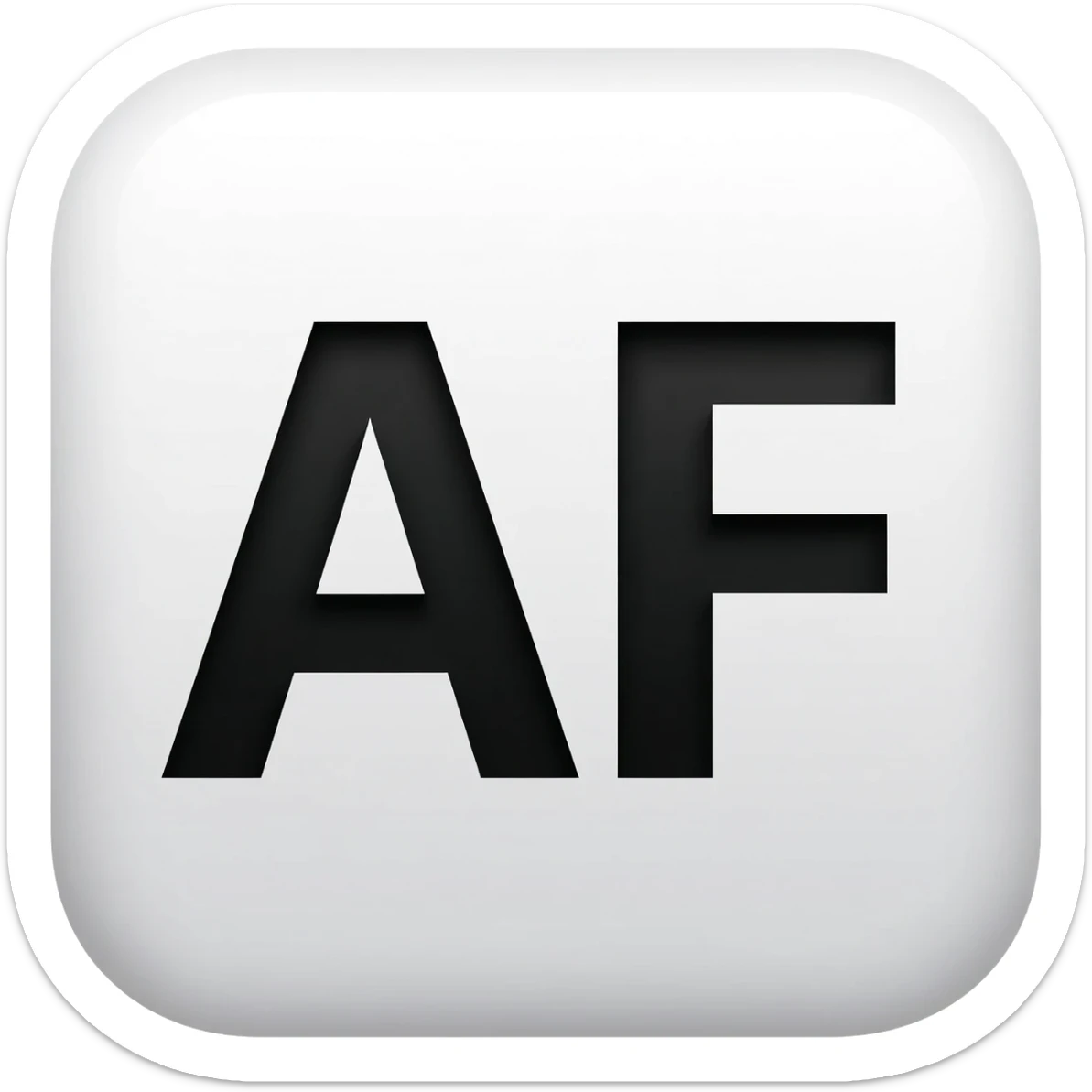 AFK in black, highlighted in white sticker