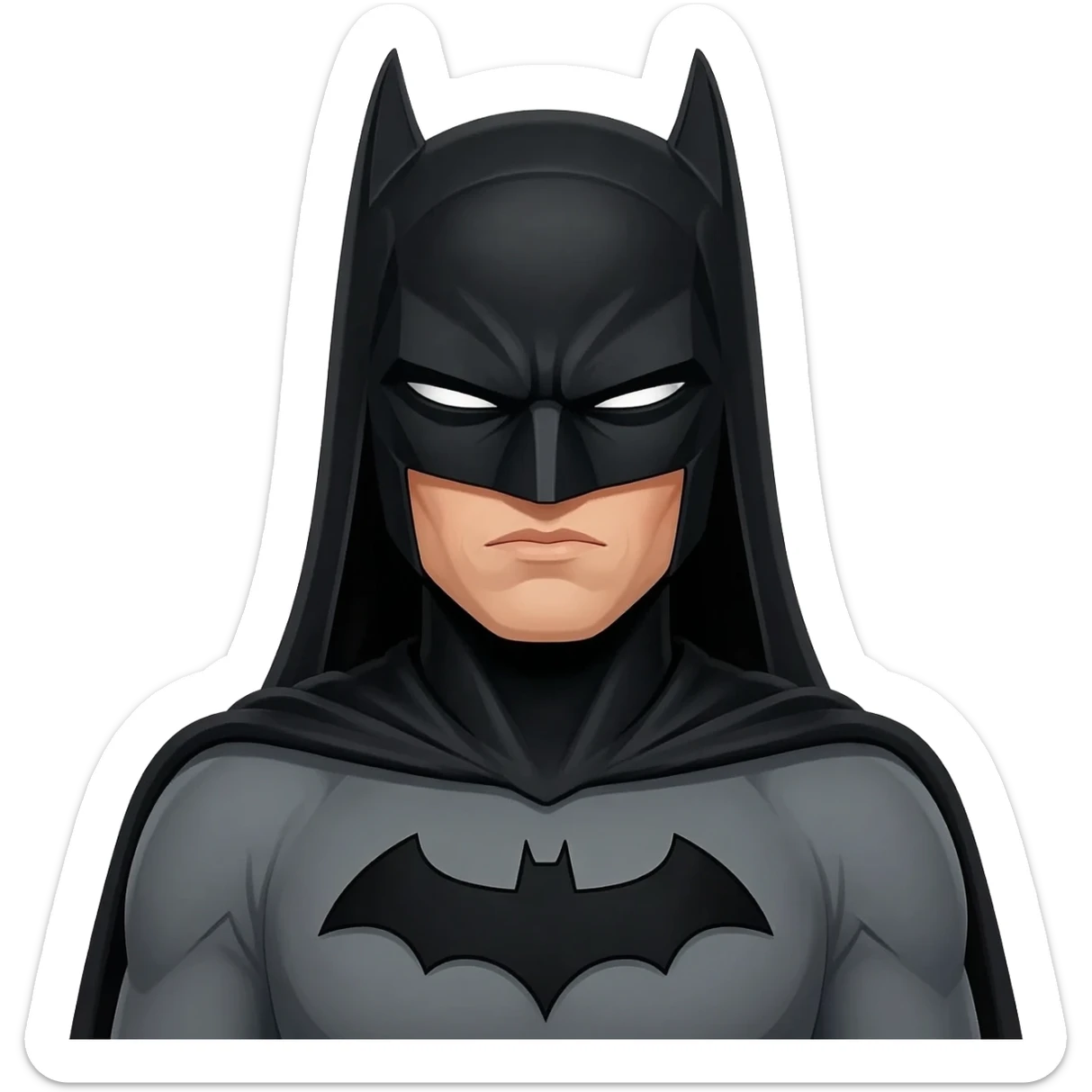 cartoon batman with black widow sticker
