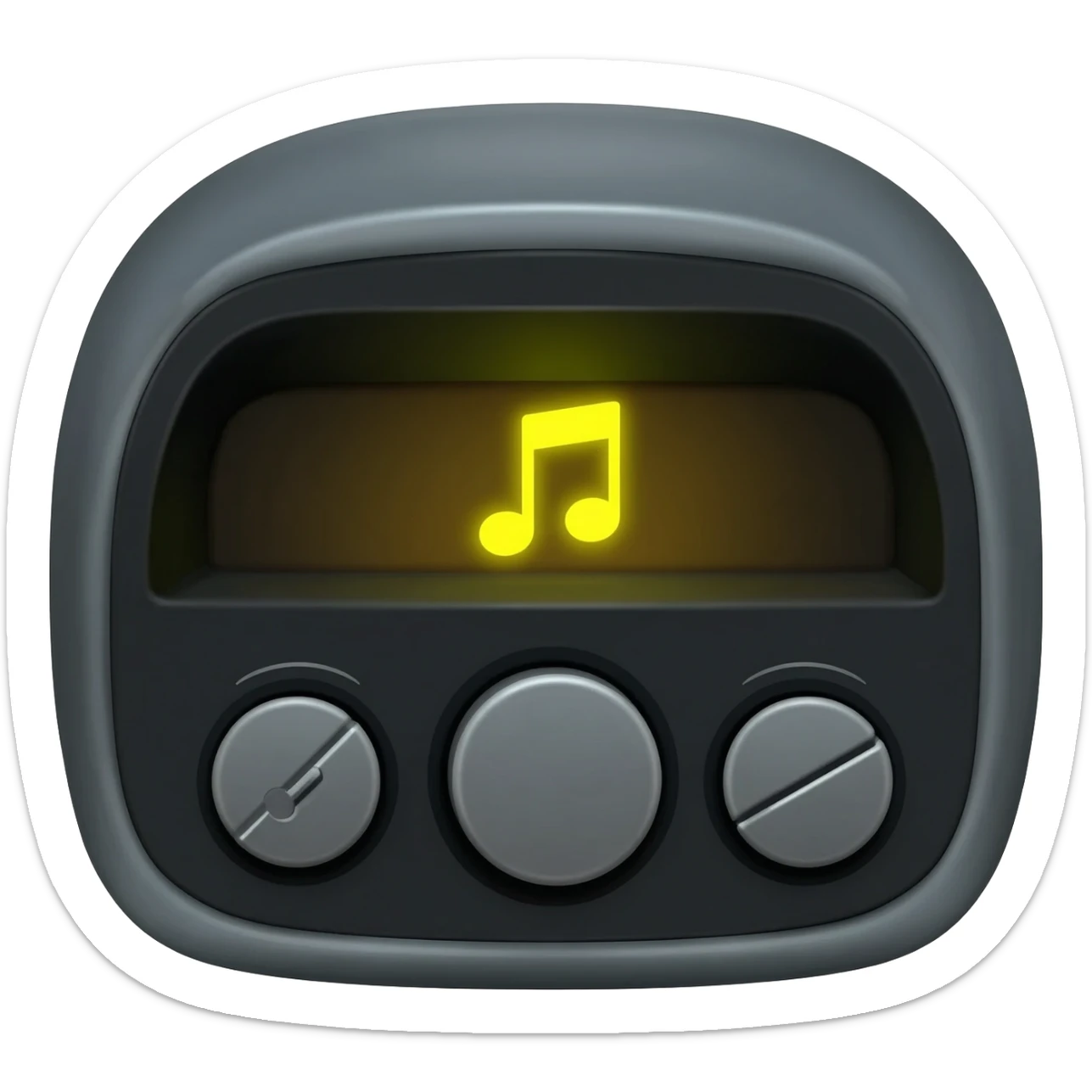 music in a car sticker