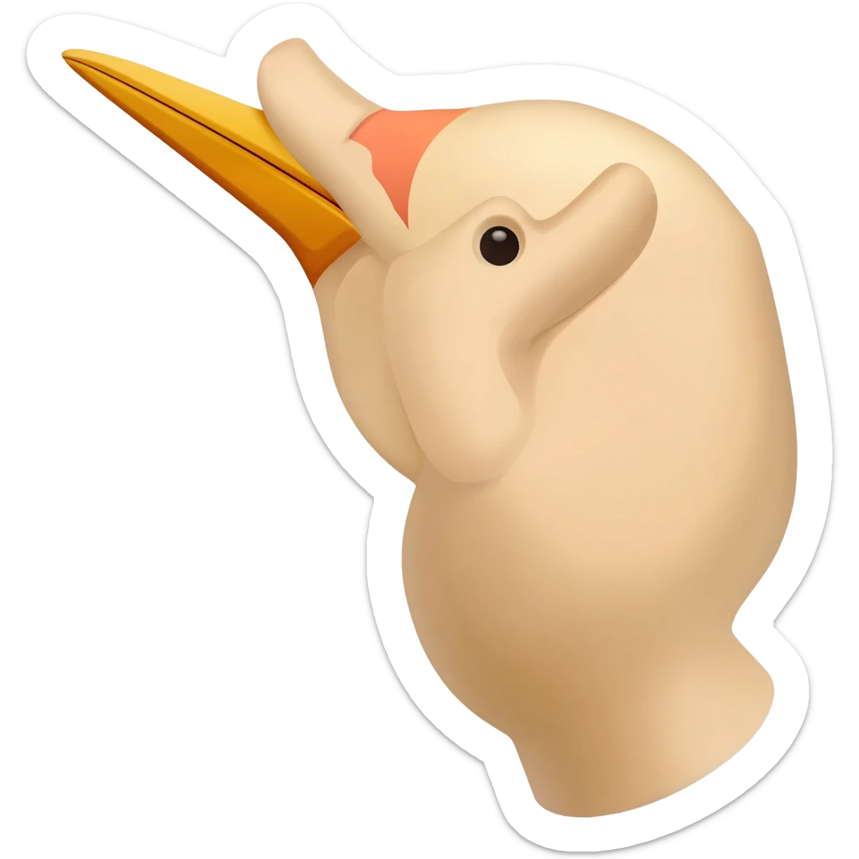 hand sign that resembles the head of a crane sticker