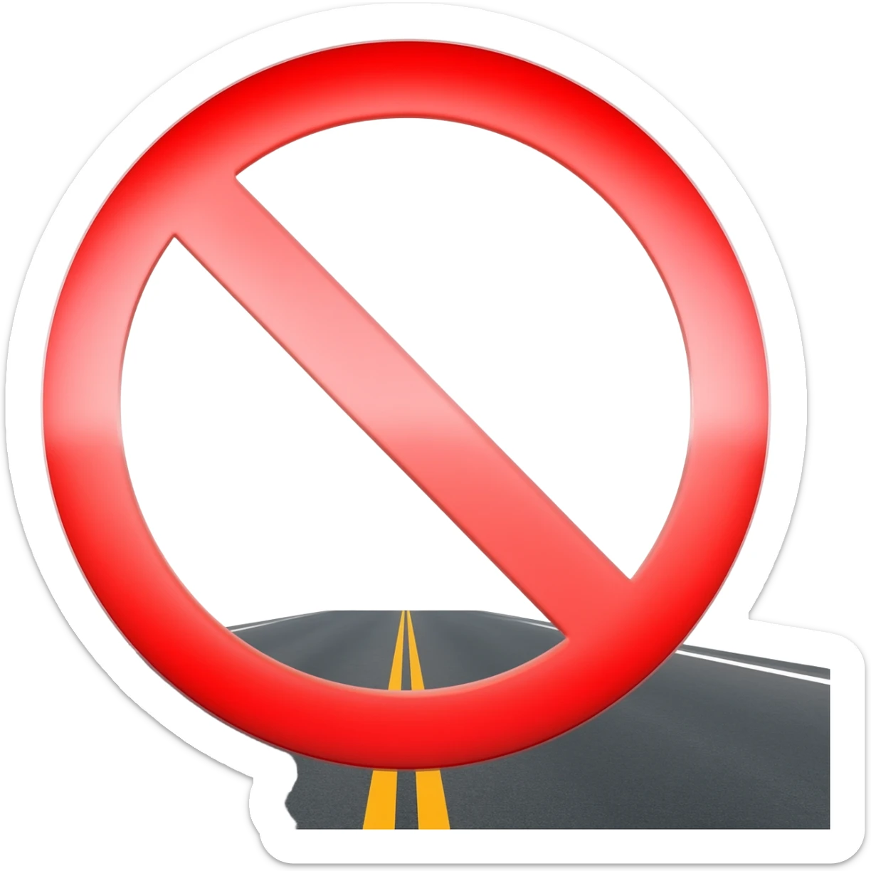 road No Entry Sign sticker
