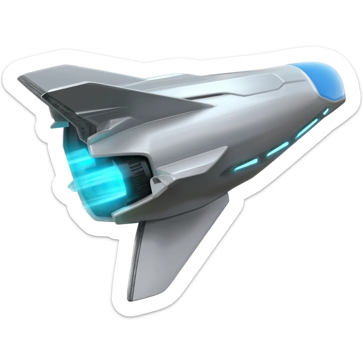 open space ship sticker