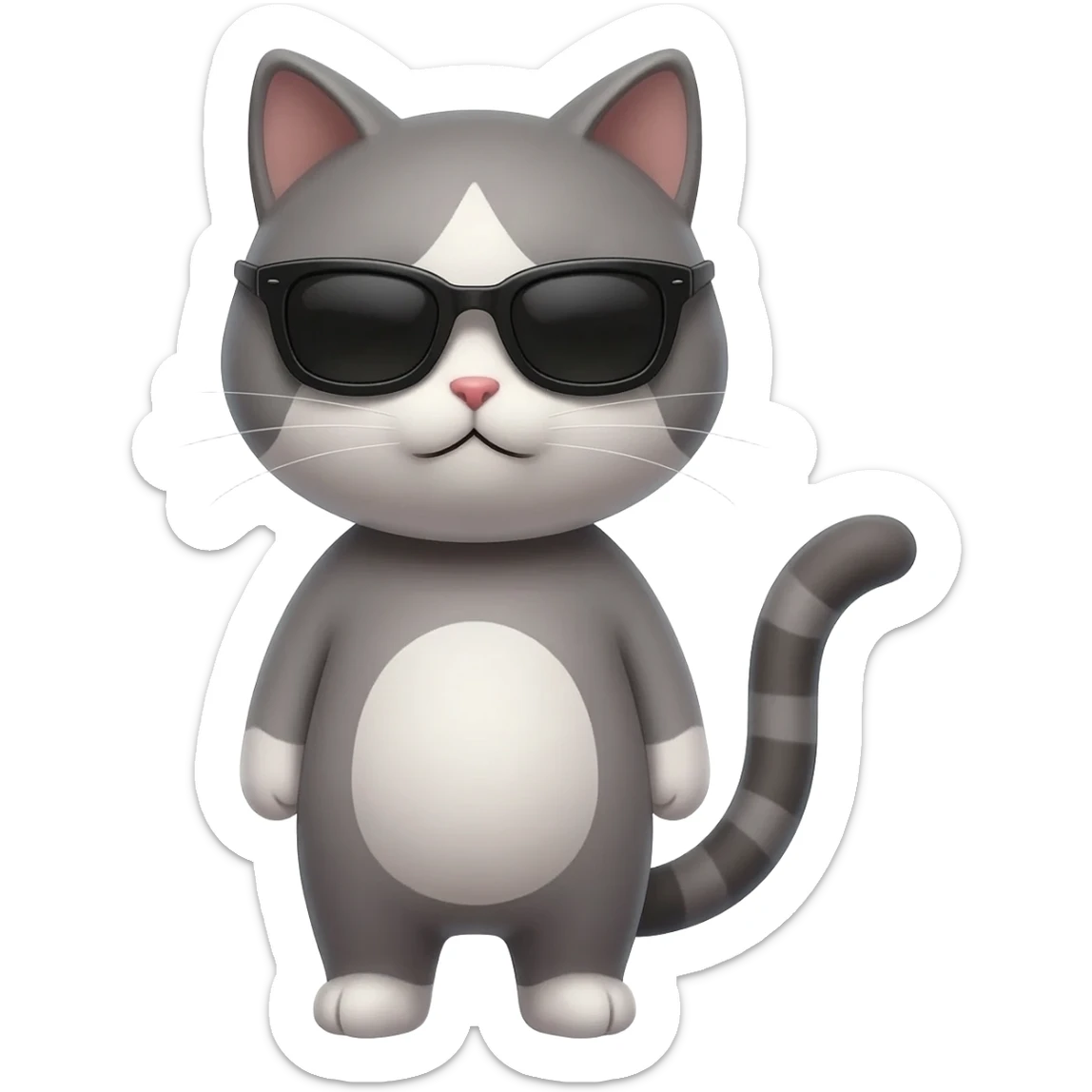 Cat with sunglasses sticker