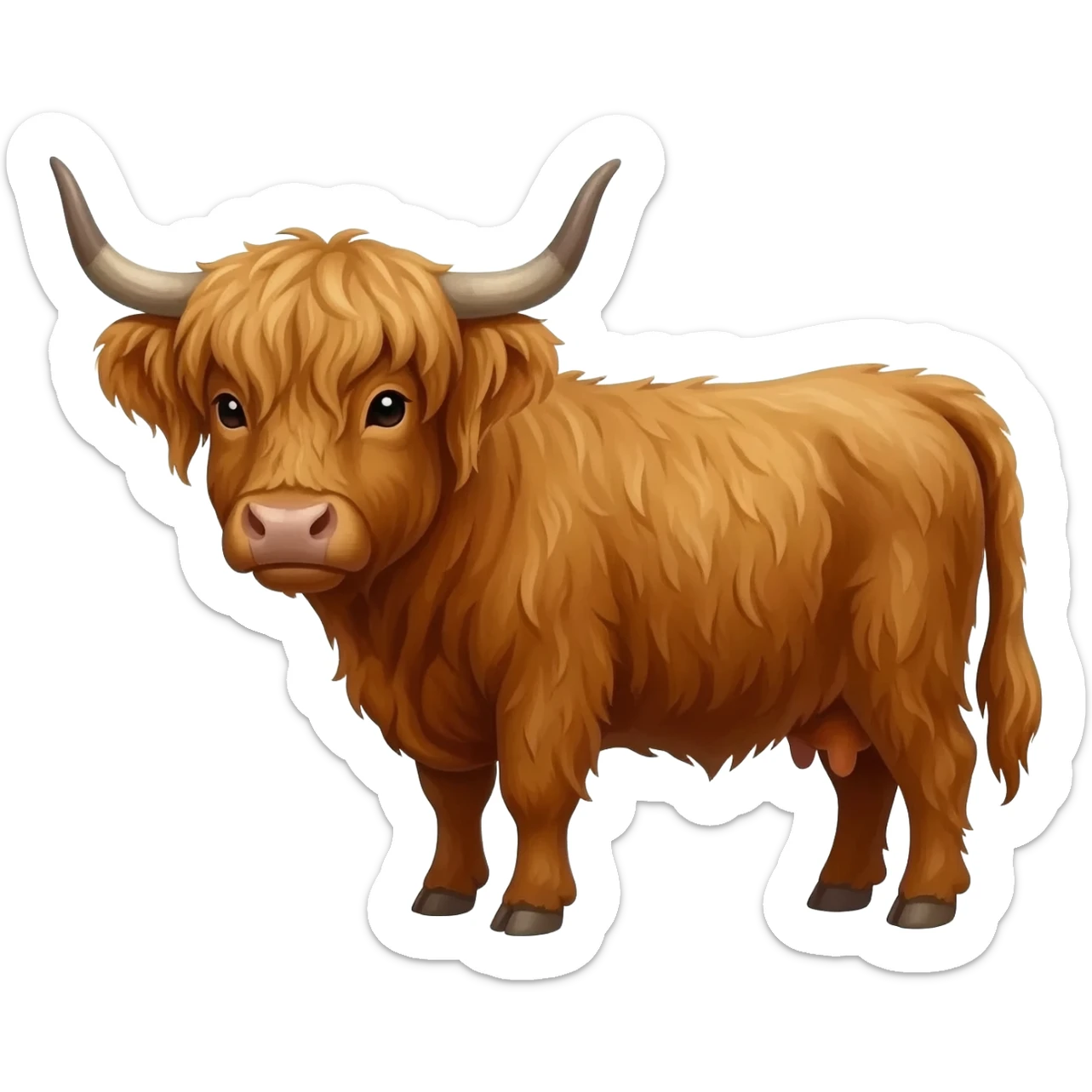 highland cow emoji sticker