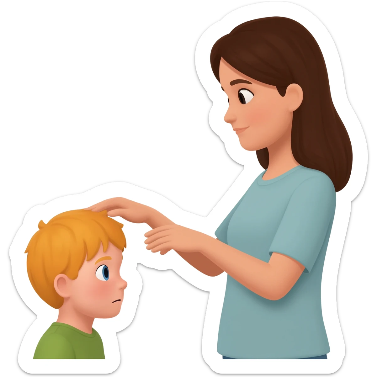 A woman spanking a childing a child sticker