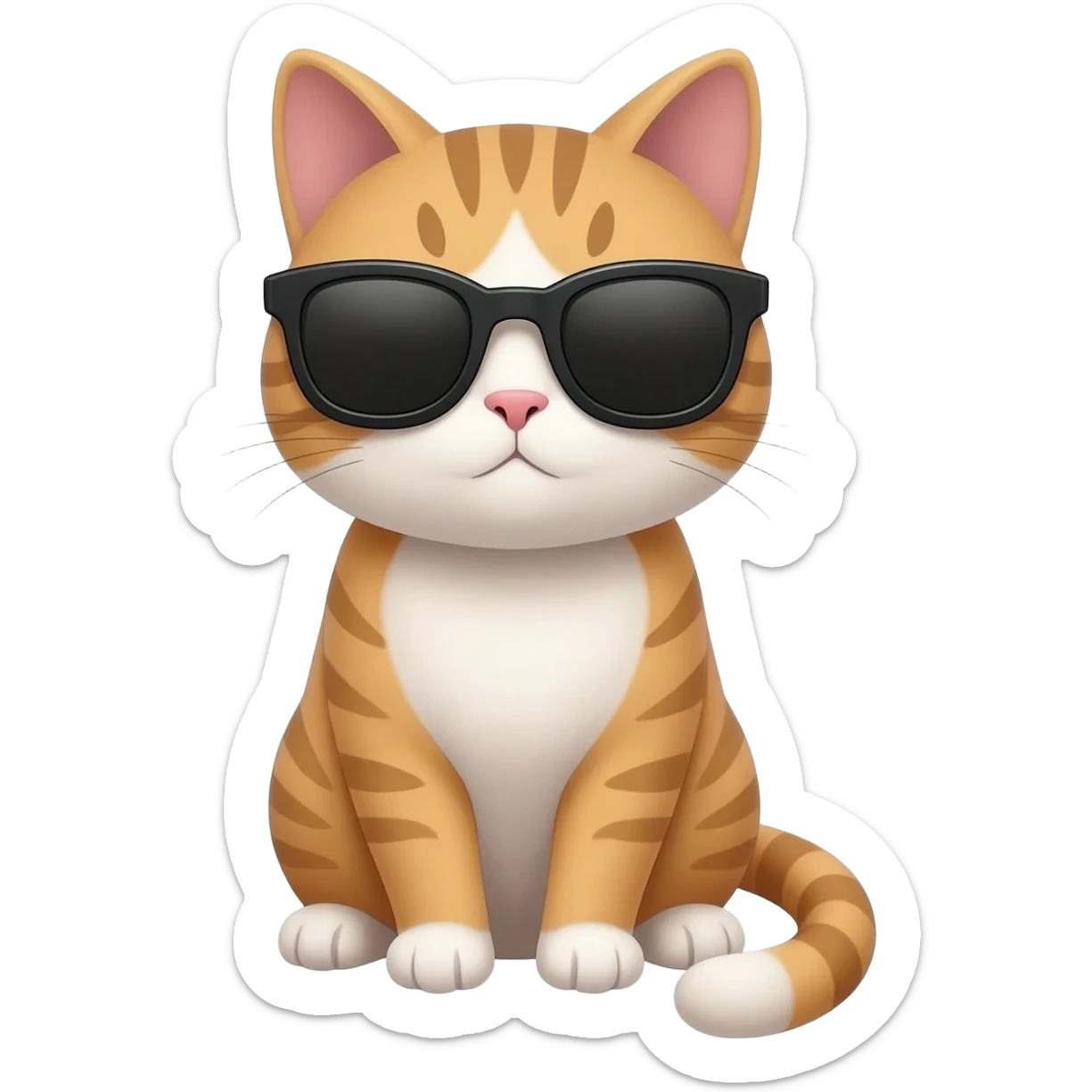 Cat wearing sunglasses sticker