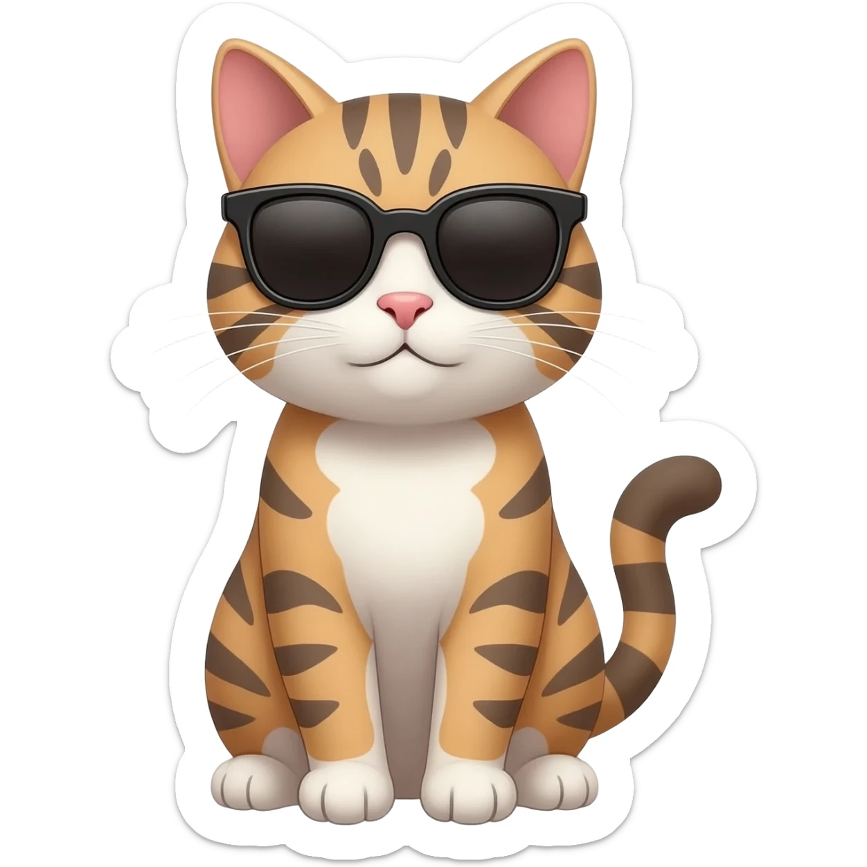 Cat with sunglasses sticker