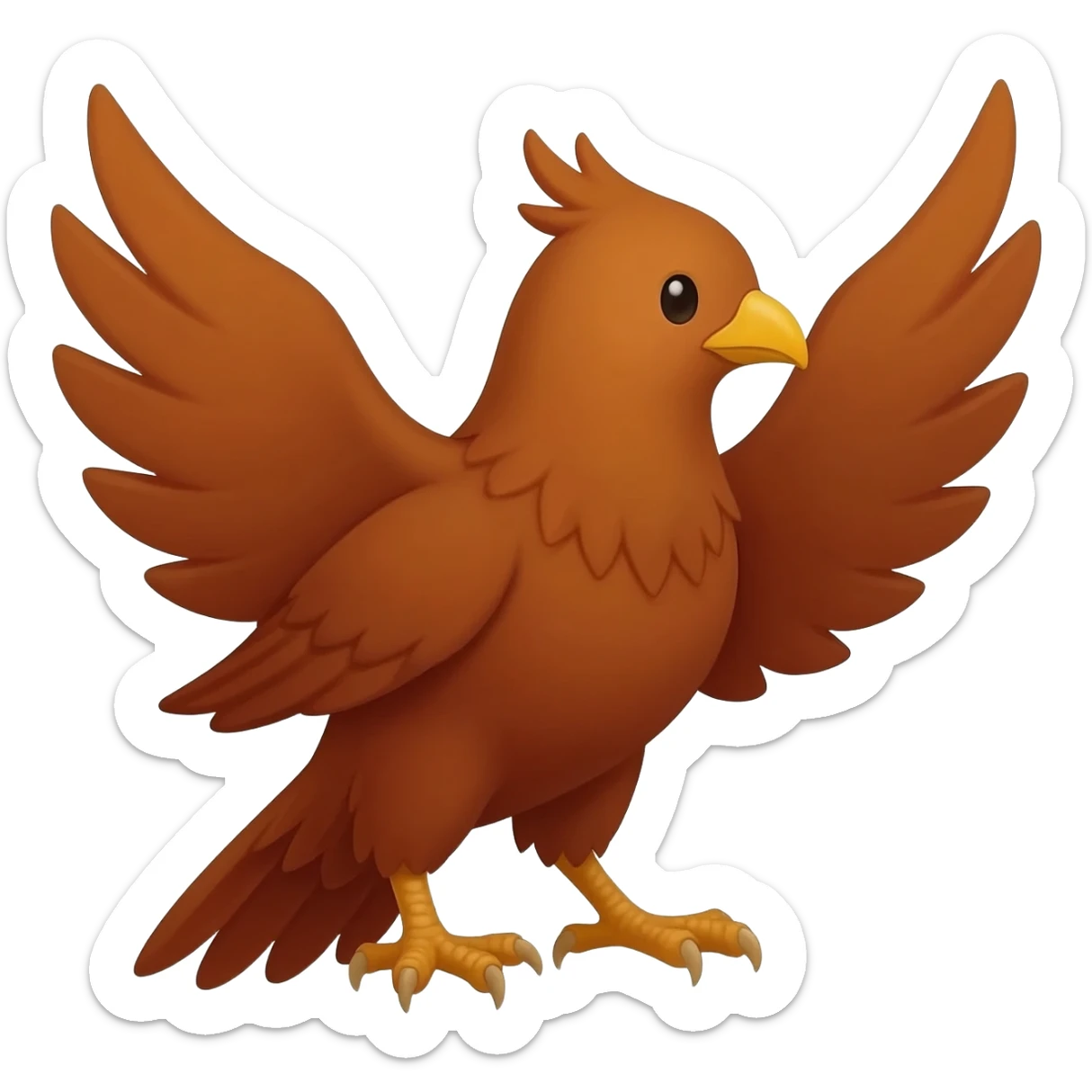 brown phoenix sticker
