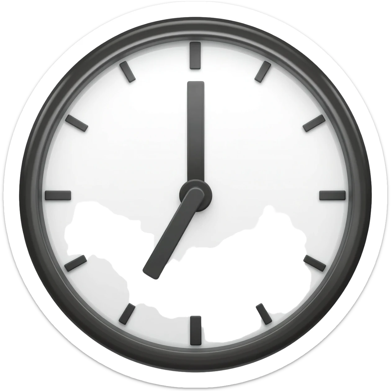 clock without hands sticker