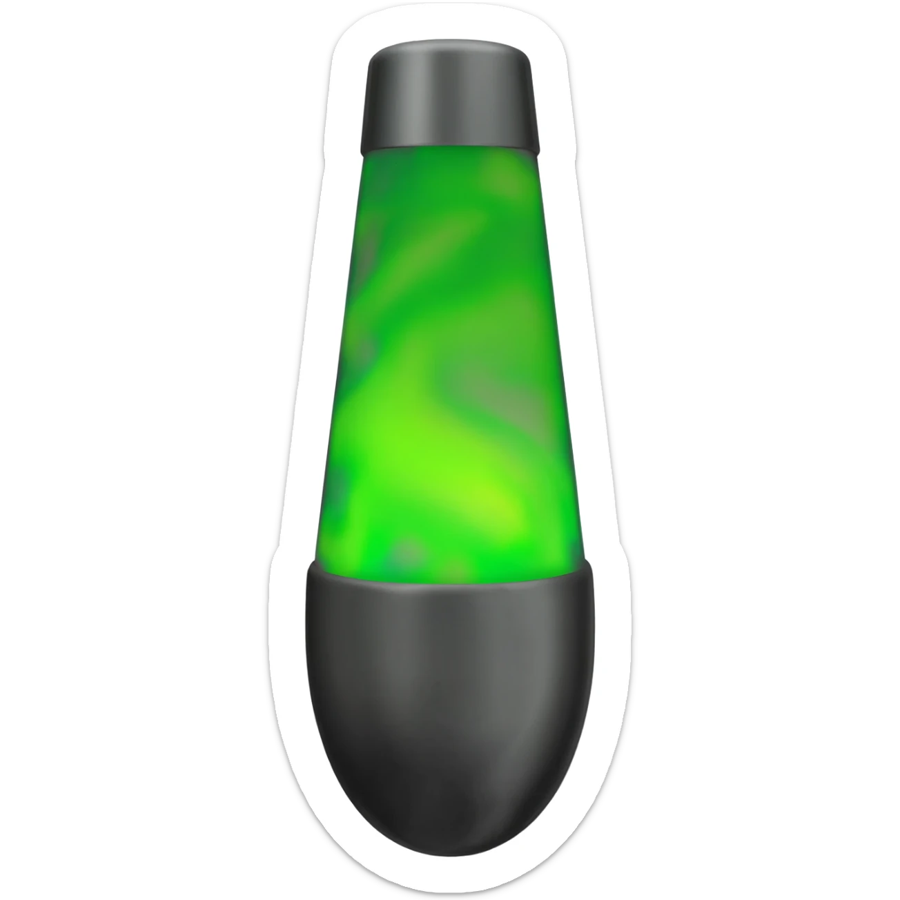 Neon green and black lava lamp sticker