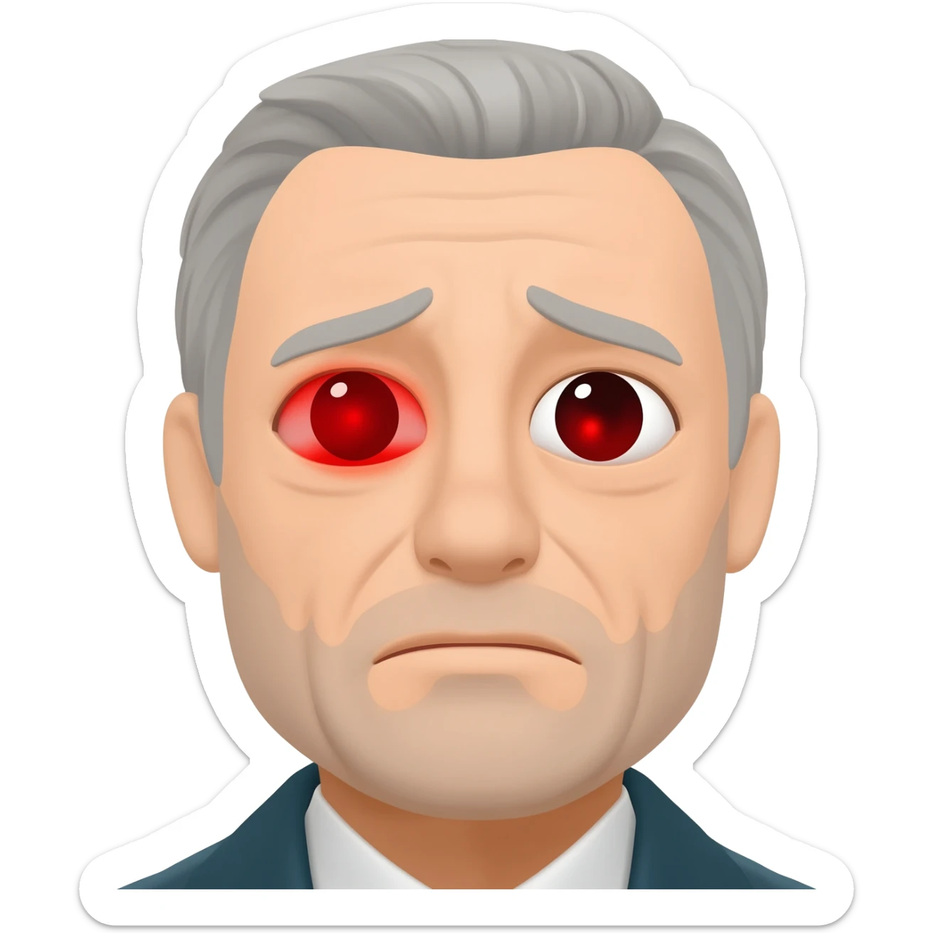 bloodshot eye from taking a redeye flight sticker