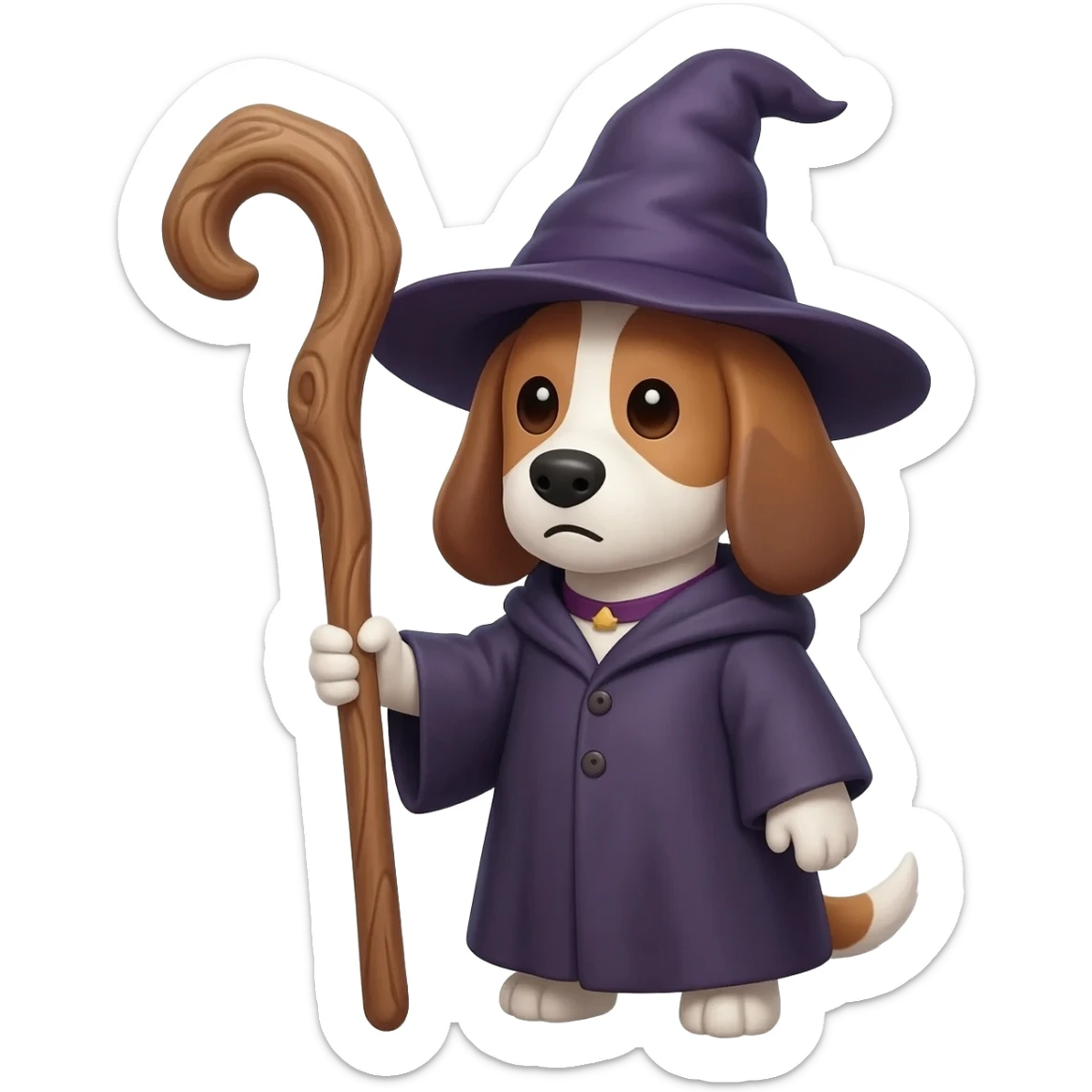 Dog wizard sticker