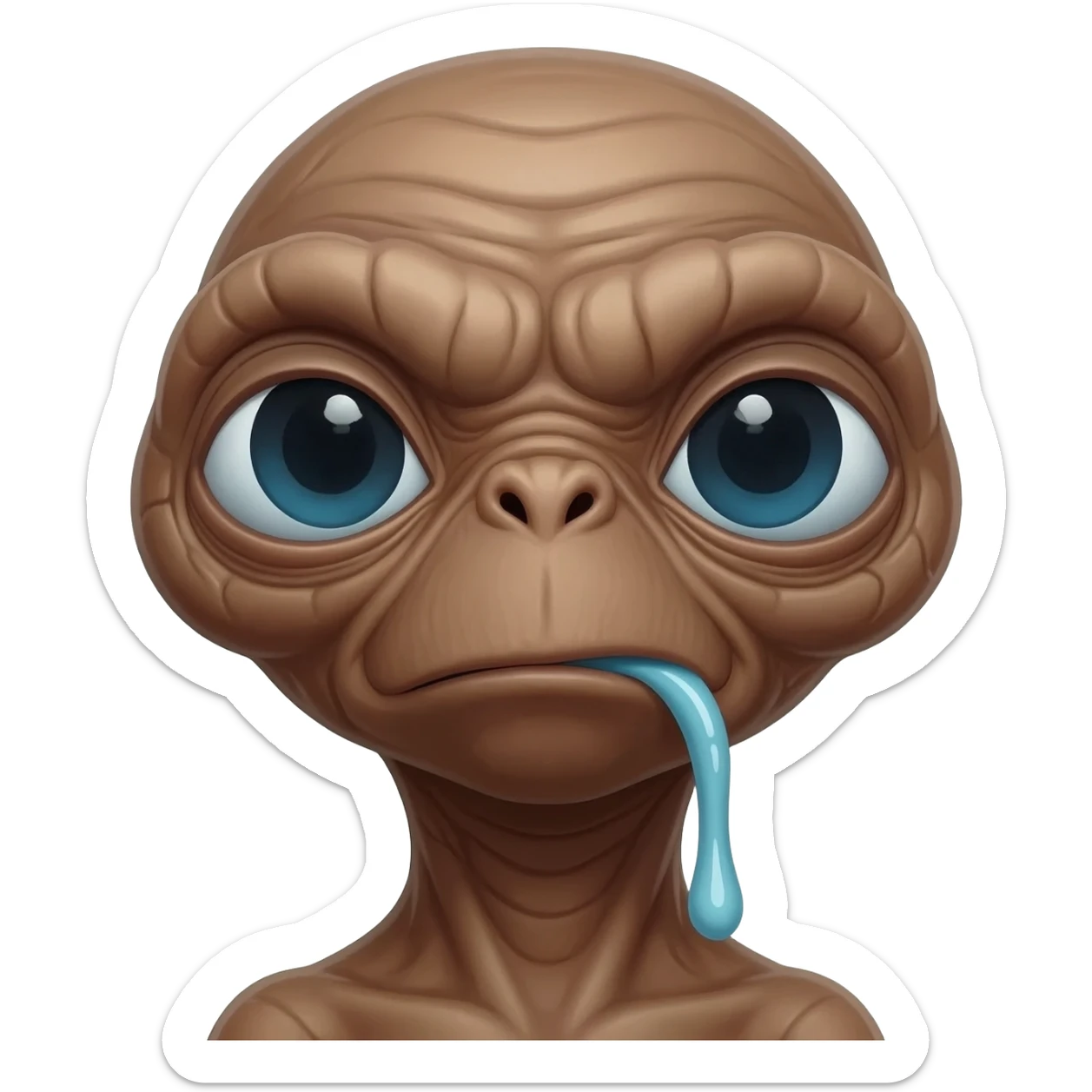 E.T. The Extra-Terrestrial from the movie throwing up sticker