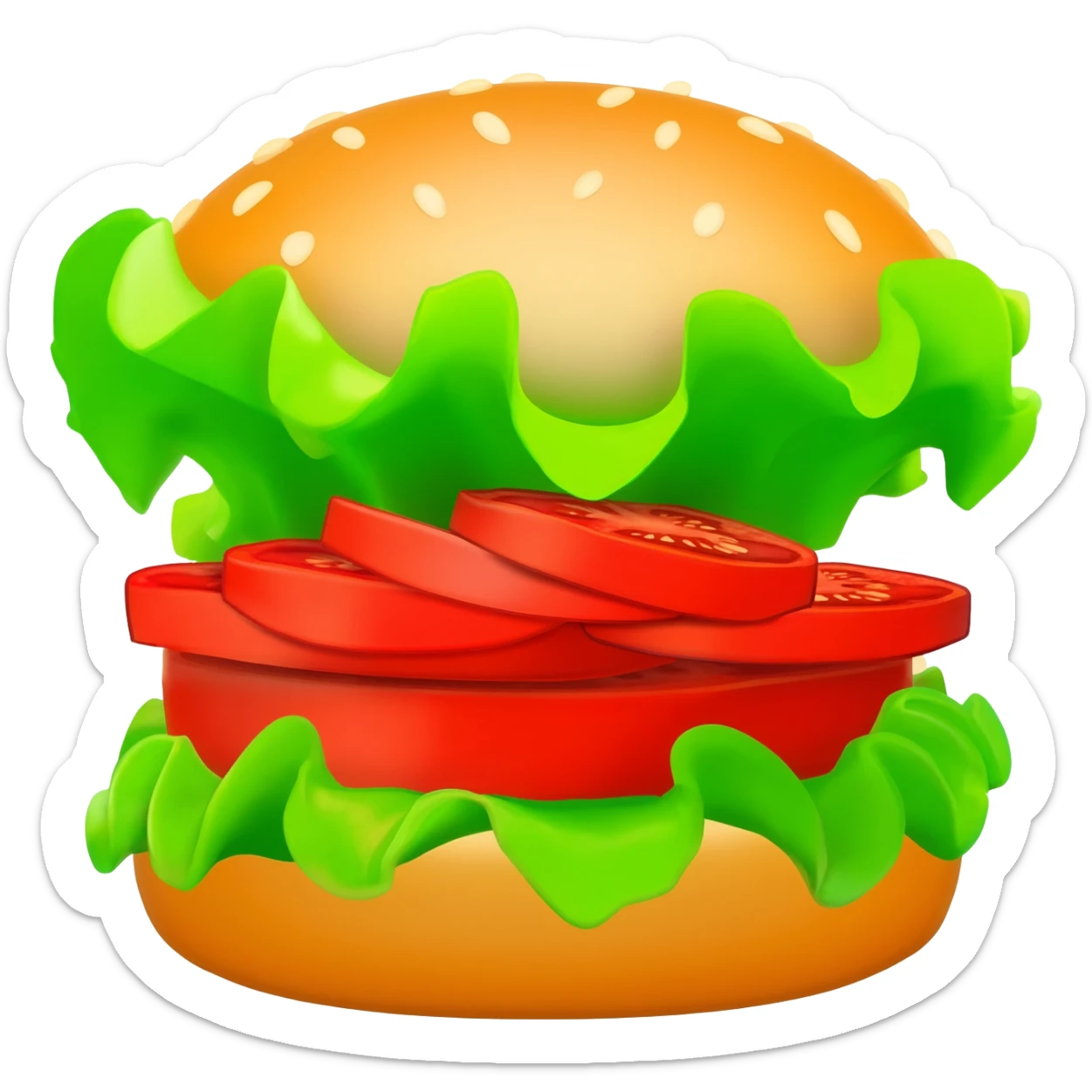 greens for a burger sticker