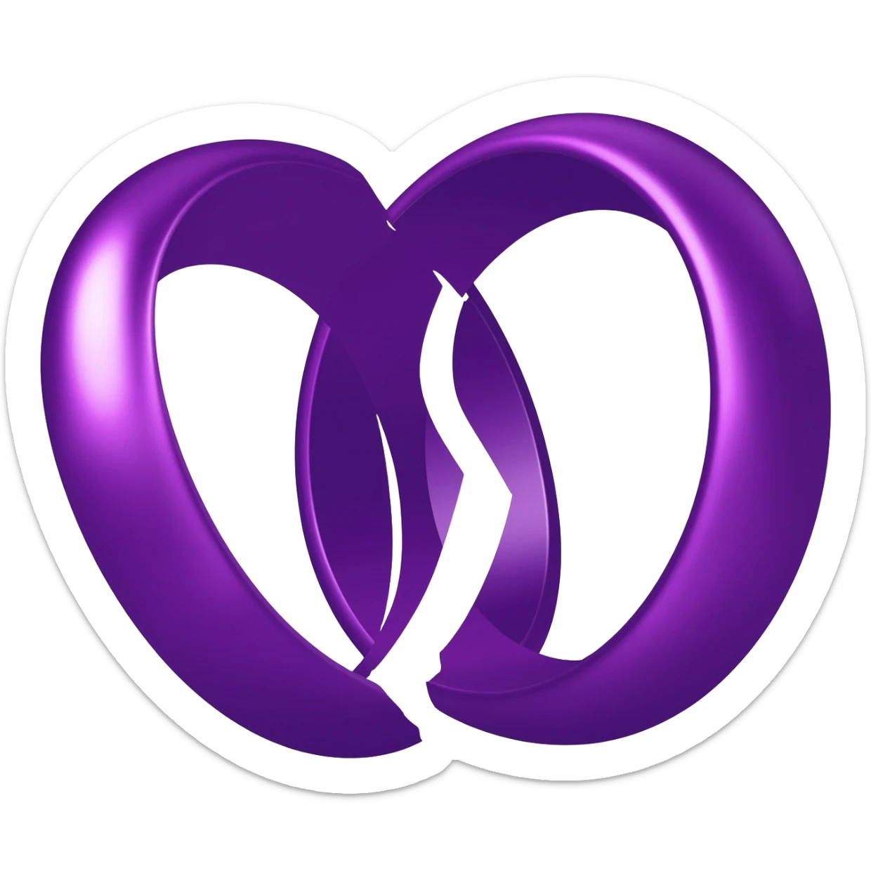 Purple fight with 2 purple rings sticker