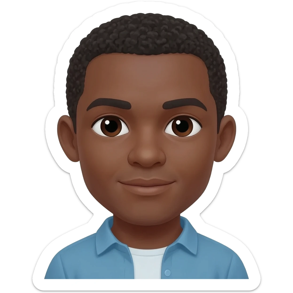 Black guy face sticker