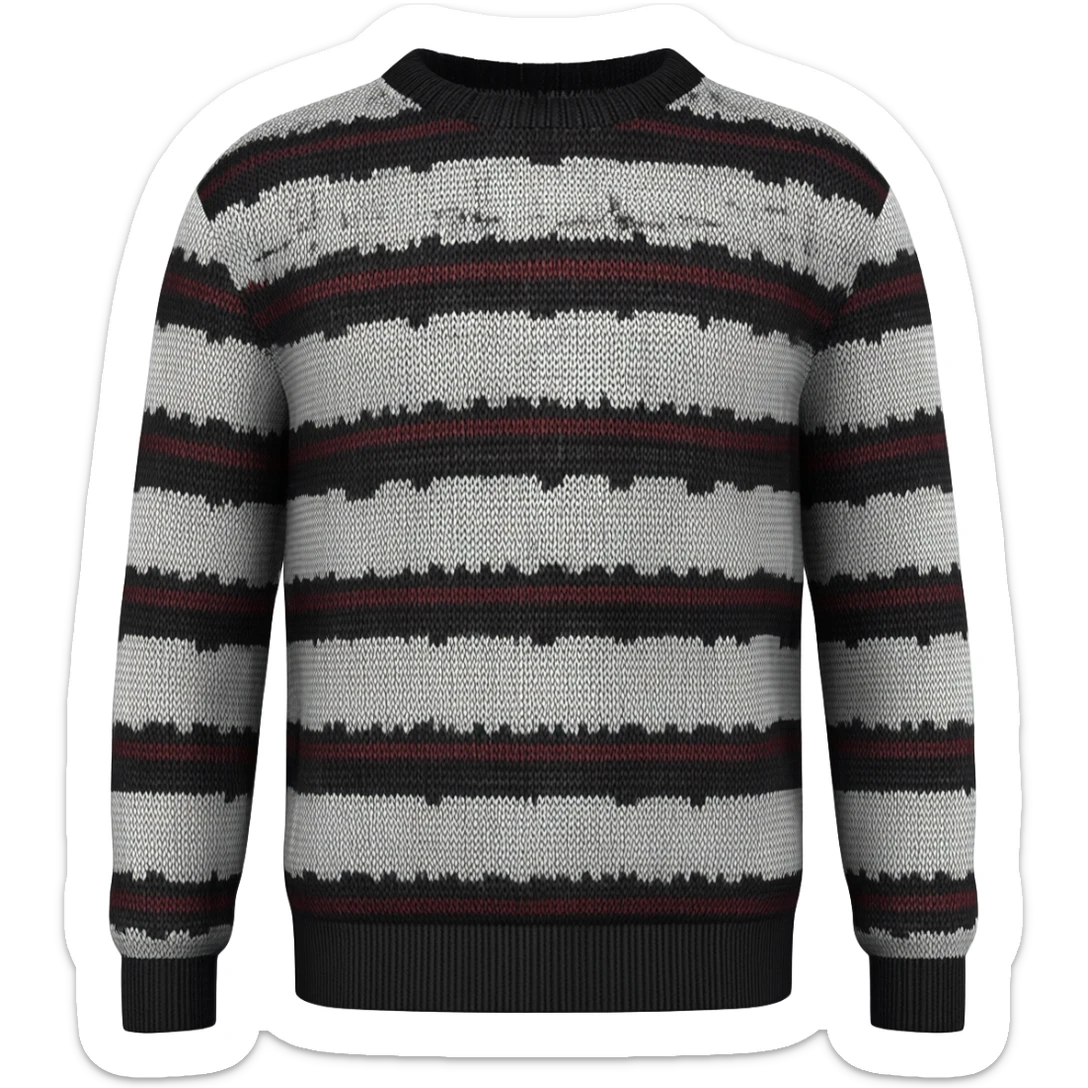 Still life, render, isolated, whimigoth pattern print sweater sticker