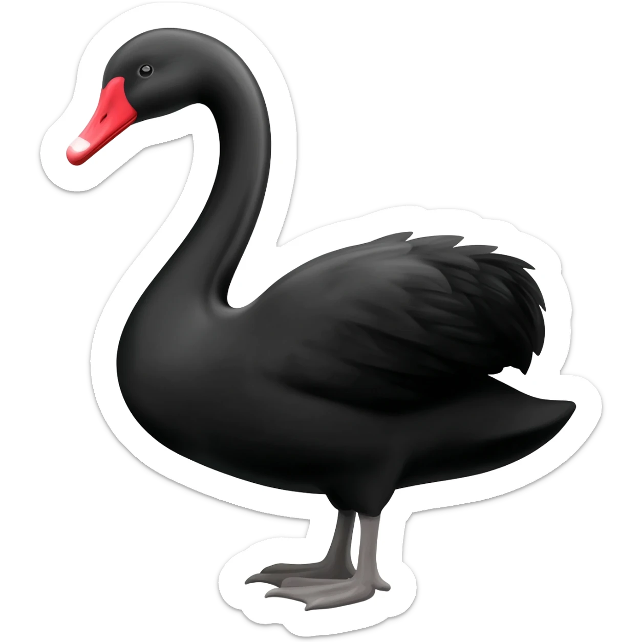 Black swan sticker