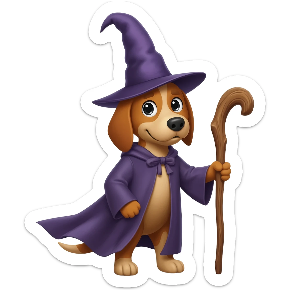 Dog wizard sticker