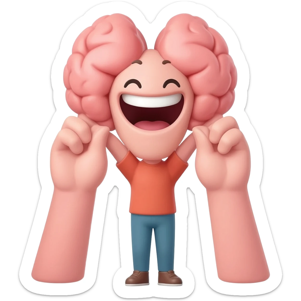 Mega mind with 2 haha making m's sticker