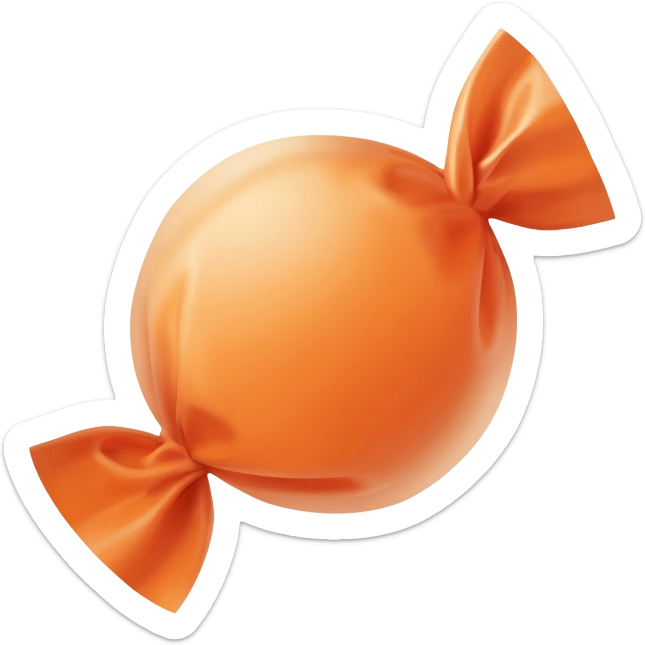 hard candy round wrapped in paper sticker