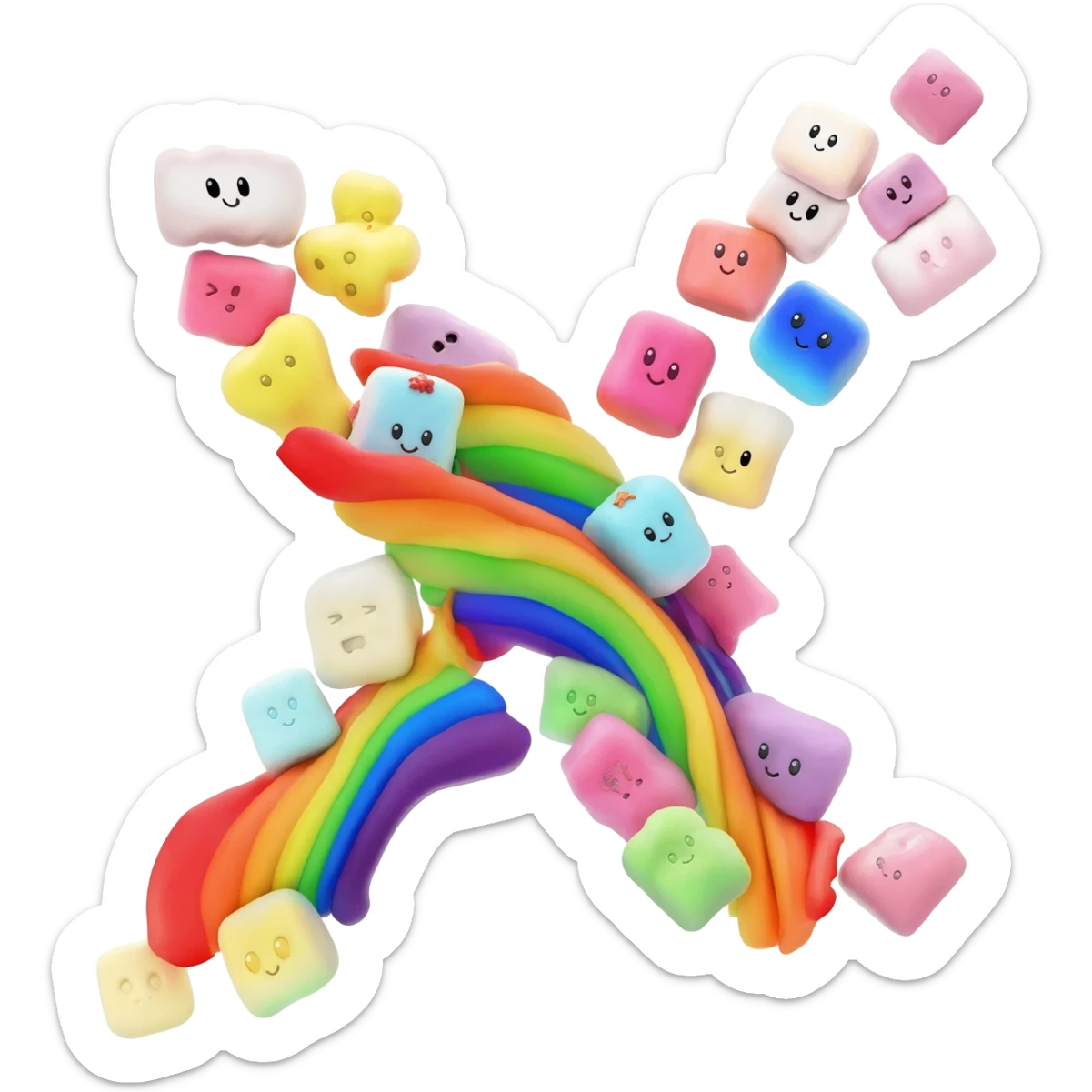 Fifty Milion Googelplex Infinite number of  Members Little Colorful Ranbow Marshmallows  Friends!! So Super Cute!! 6767676767!! CROSSOVER  INFINITE  MULTIVERSE UNIVERSE  ULTIMATE  CHAOS 1960S,1970S,1980S,90S,2000S,2010S,2020S DOODLAND  IN  KOREAN CHAOS!!!!!!!!!! sticker
