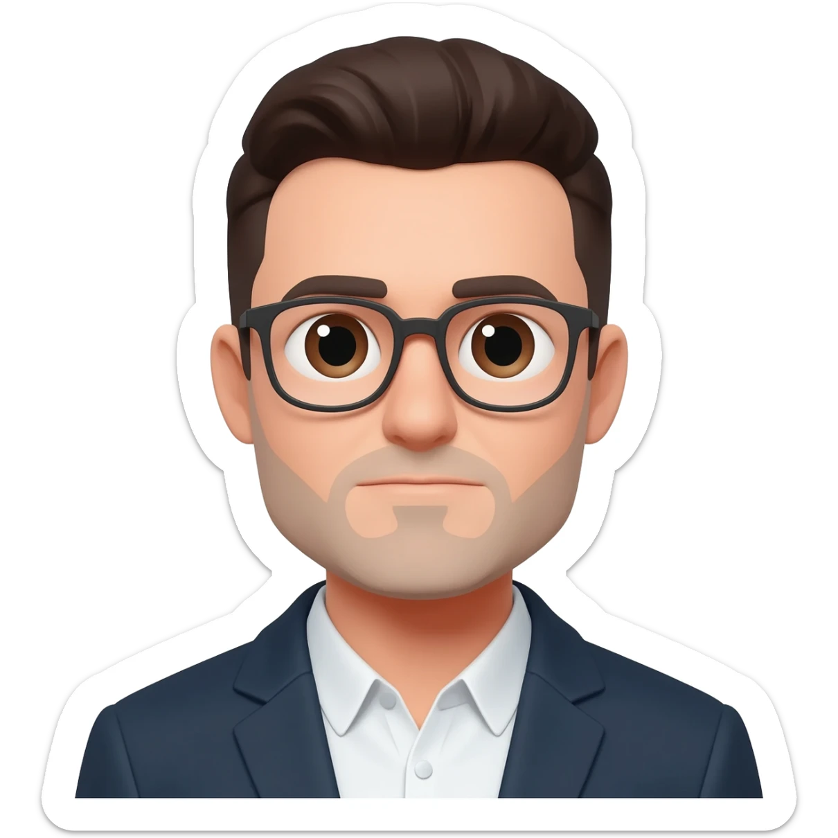 Hombre con anteojos sticker