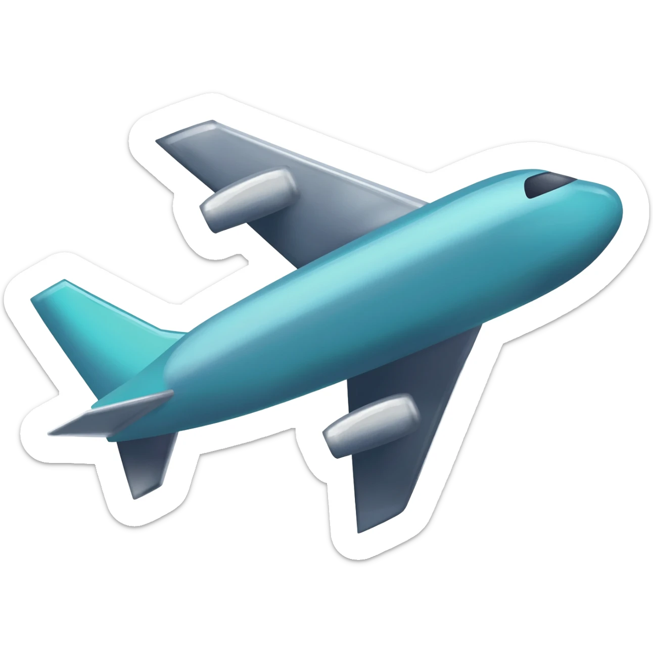Crea un emoji de un avión sticker