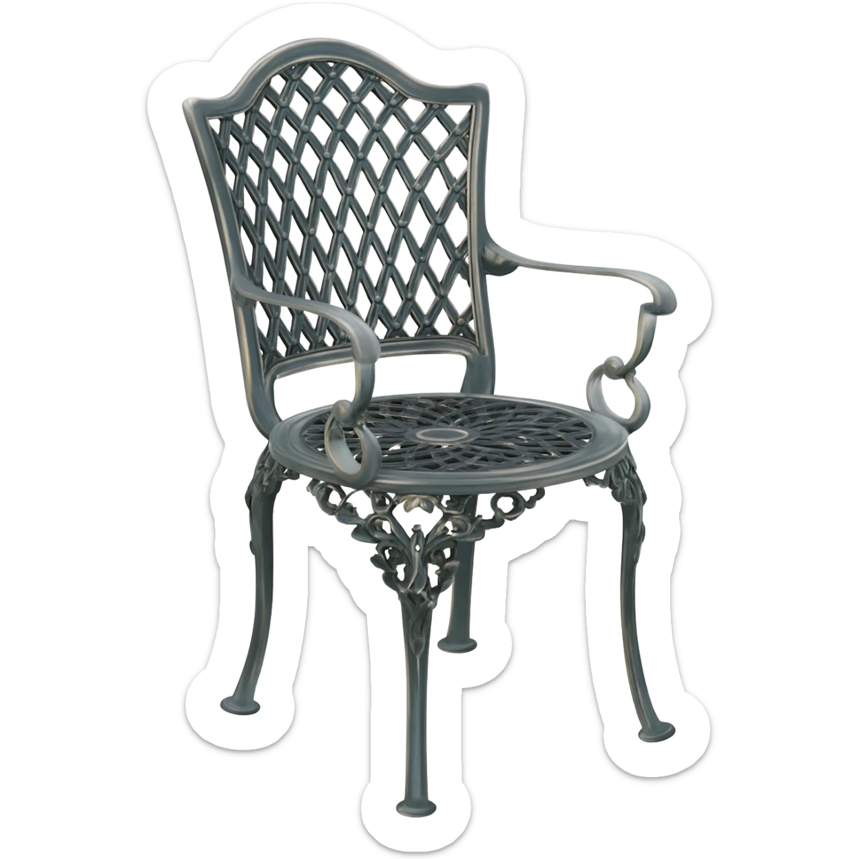 Chaise de jardin, style chaise en métale sticker