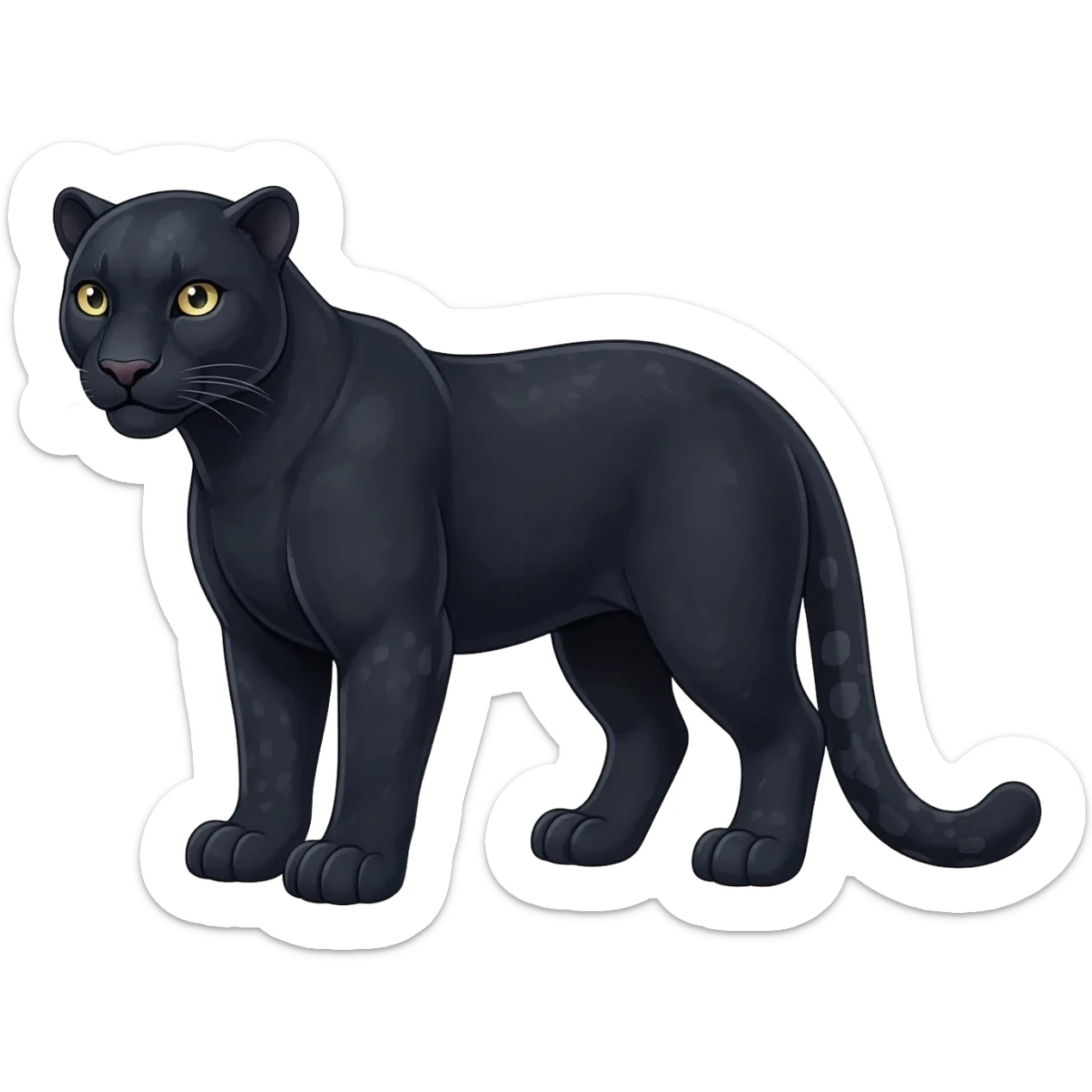 Black Snow Leopard-Panther-hybrid-animal-creature  sticker