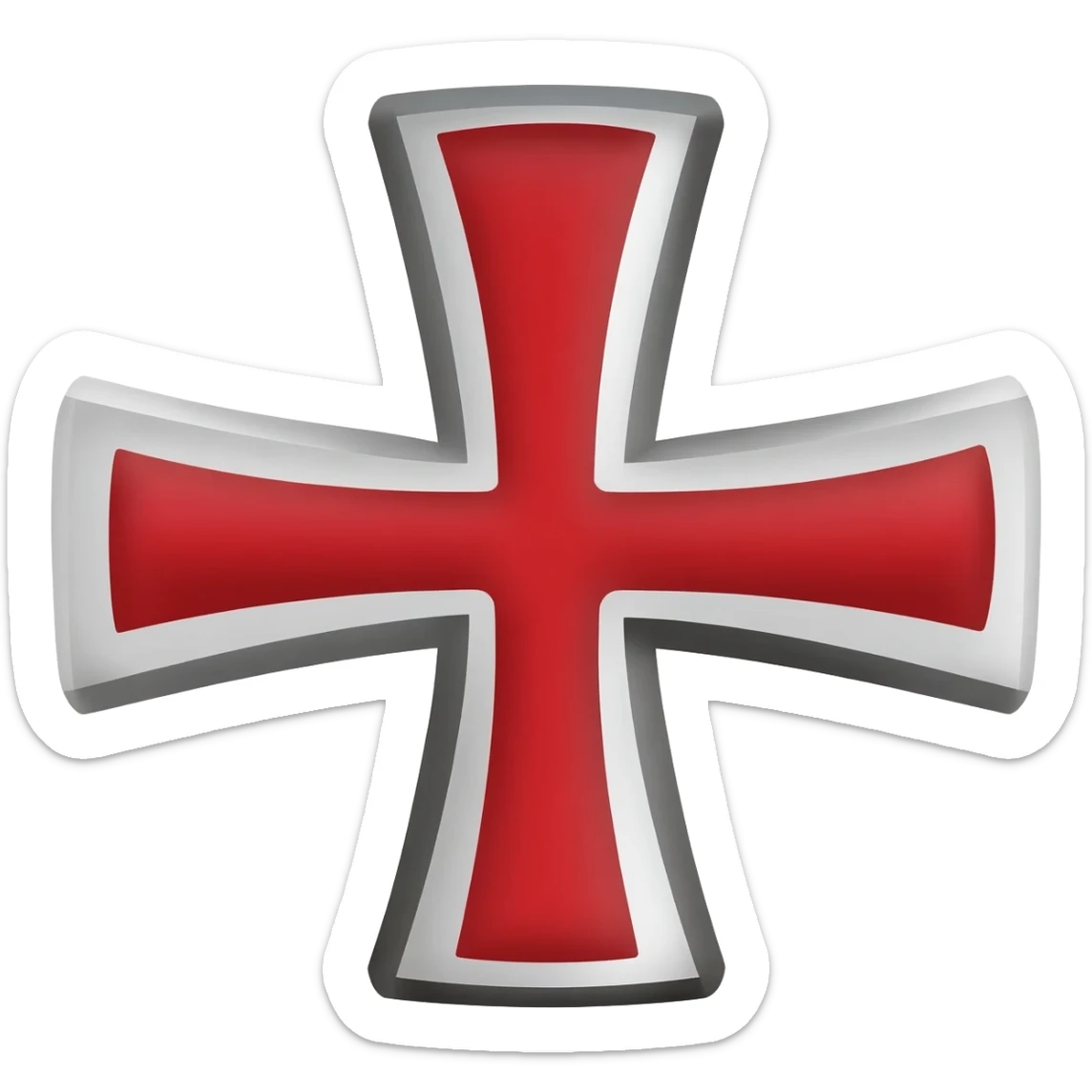 Knight templar cross sticker