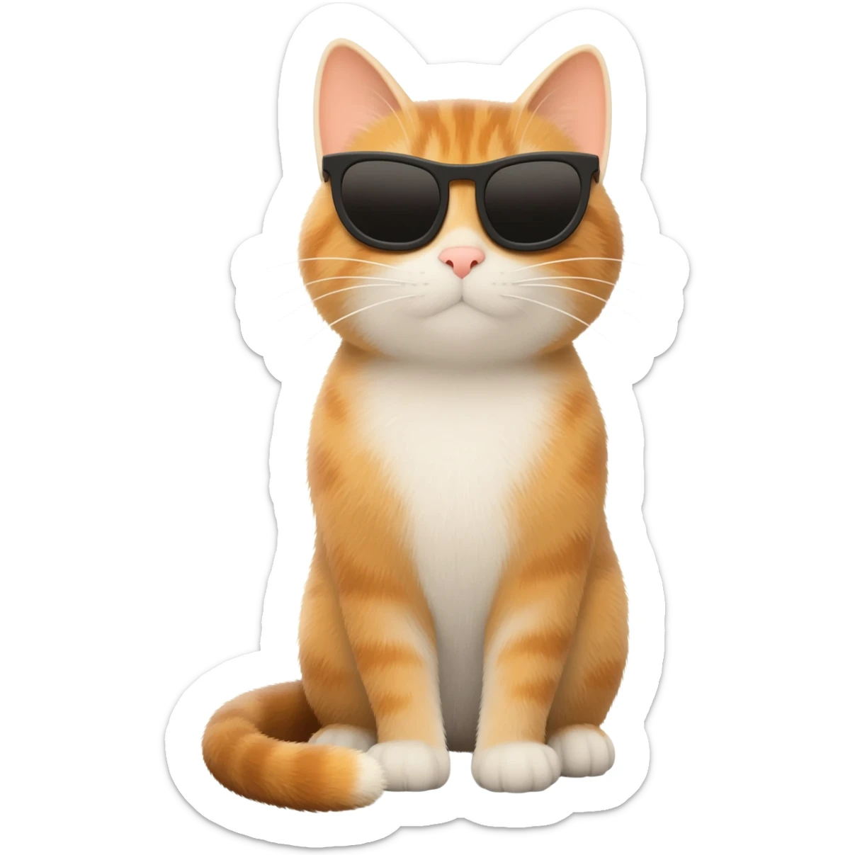 Cat wearing sunglasses sticker