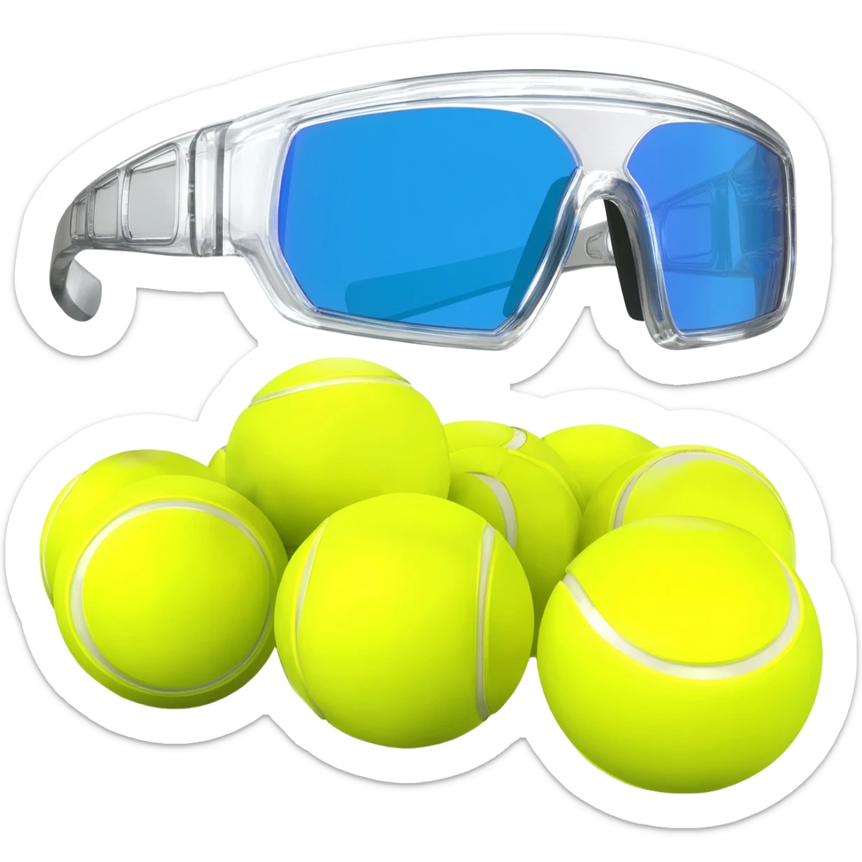 Make glasses tennis balls sticker