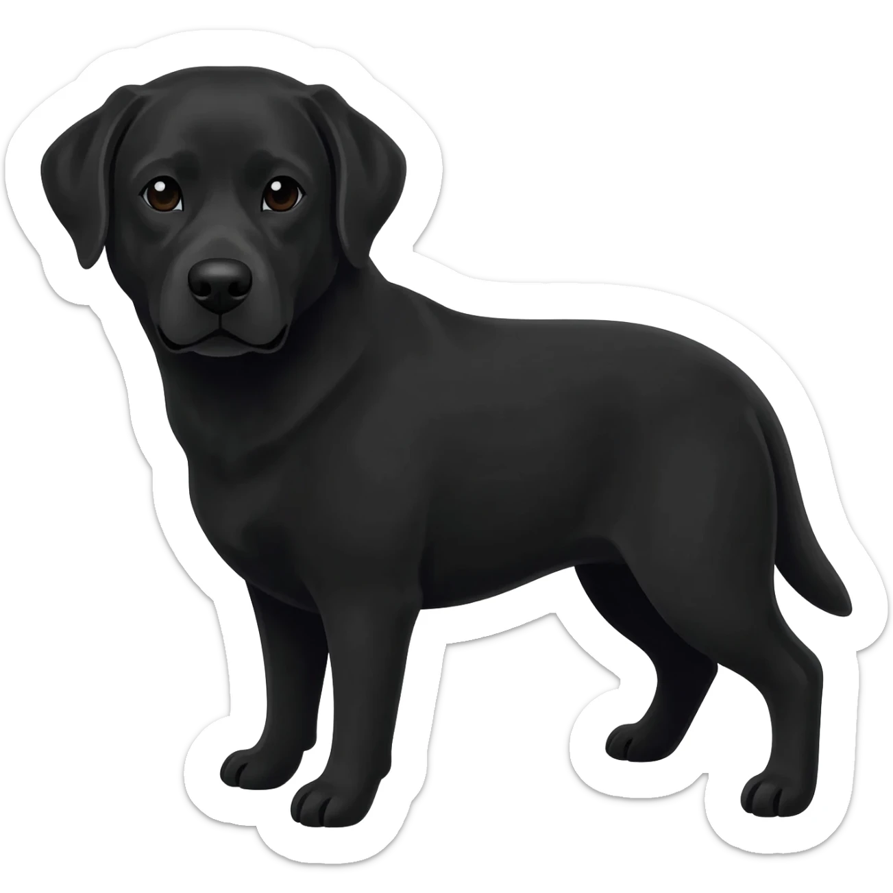 Black Labrador sticker