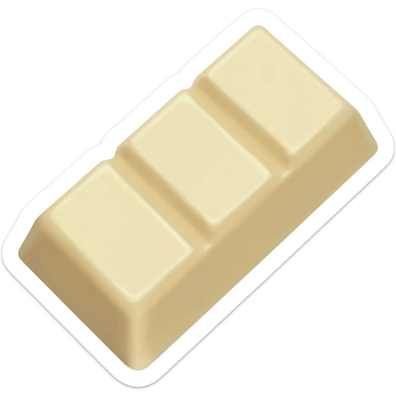 Chocolate white sticker