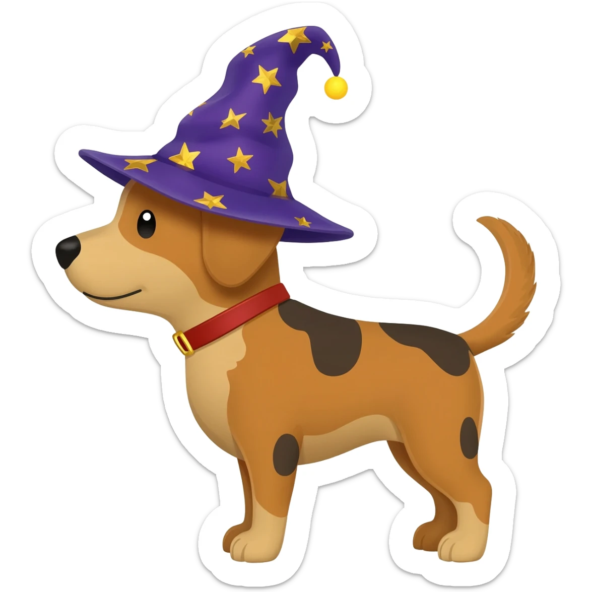 Dog wizard sticker
