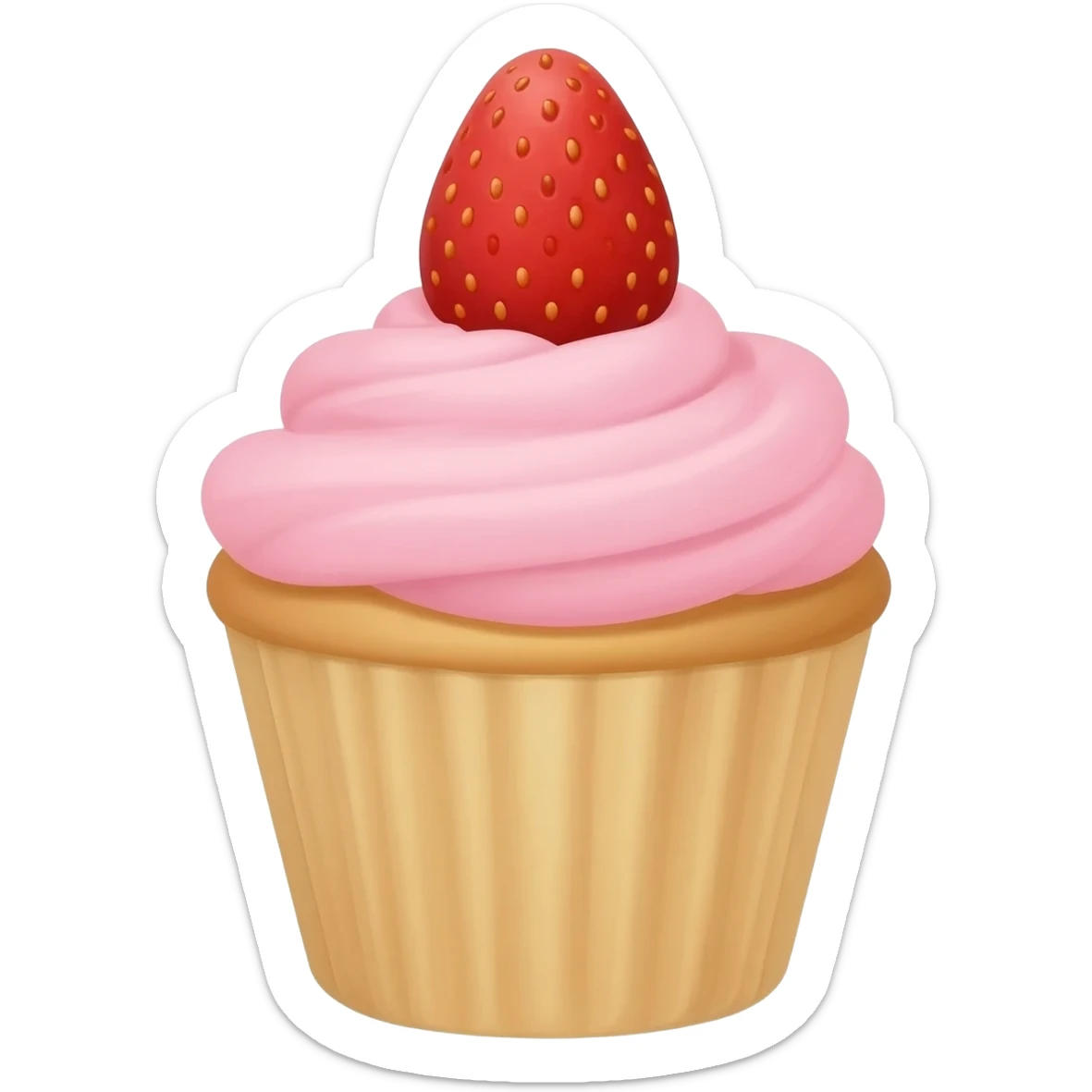 Cupcake with pink icing sticker